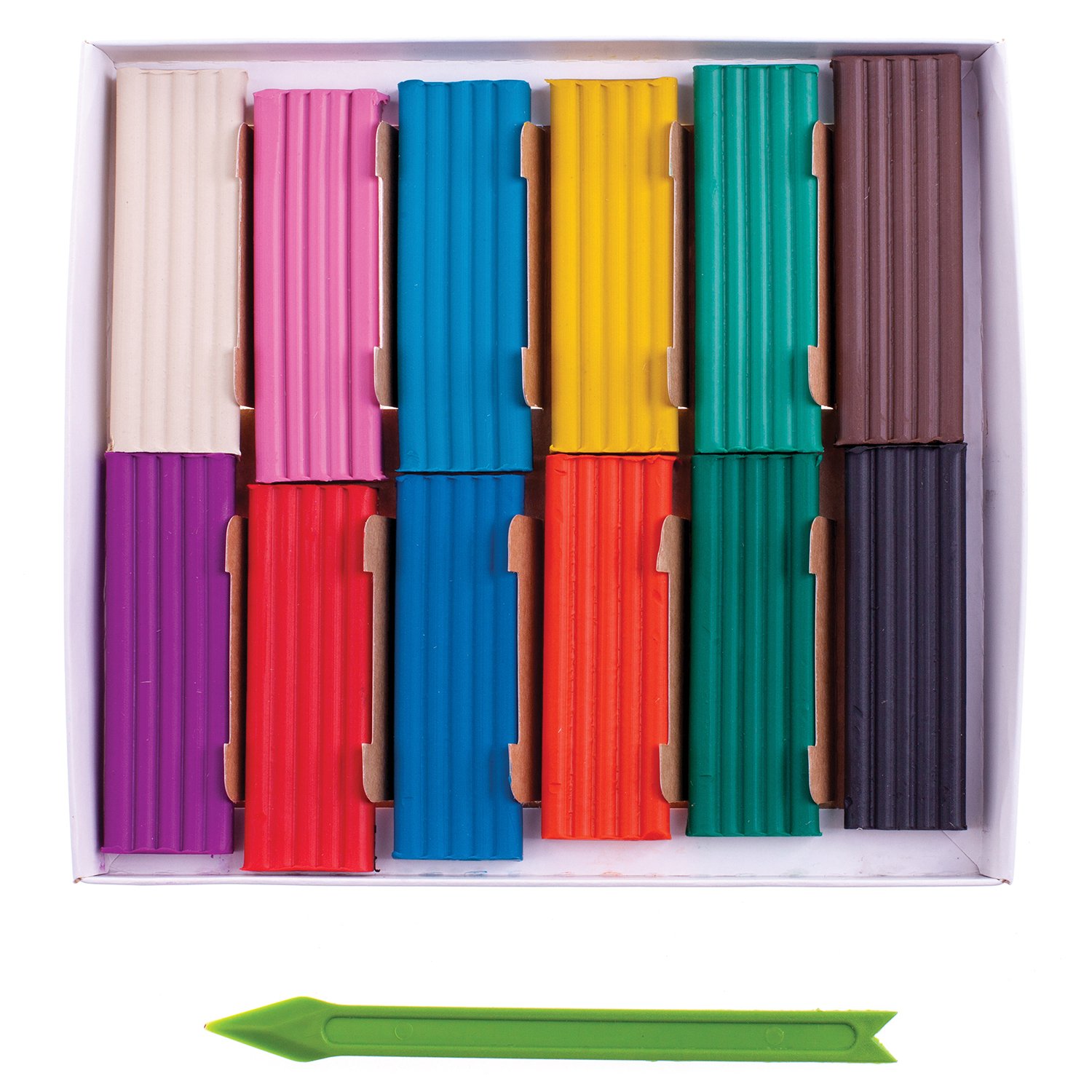 Пластилин классический ГАММА "Мультики", 12 цветов, 240 г, со стеком, картонная упаковка, 280018/281018