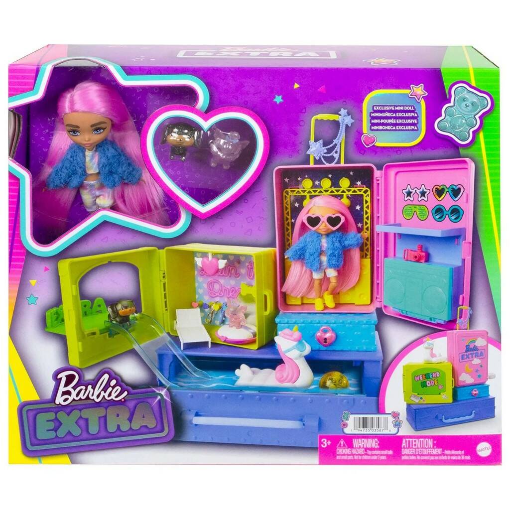Набор игровой Barbie Экстра Мини-кукла с питомцами HDY91