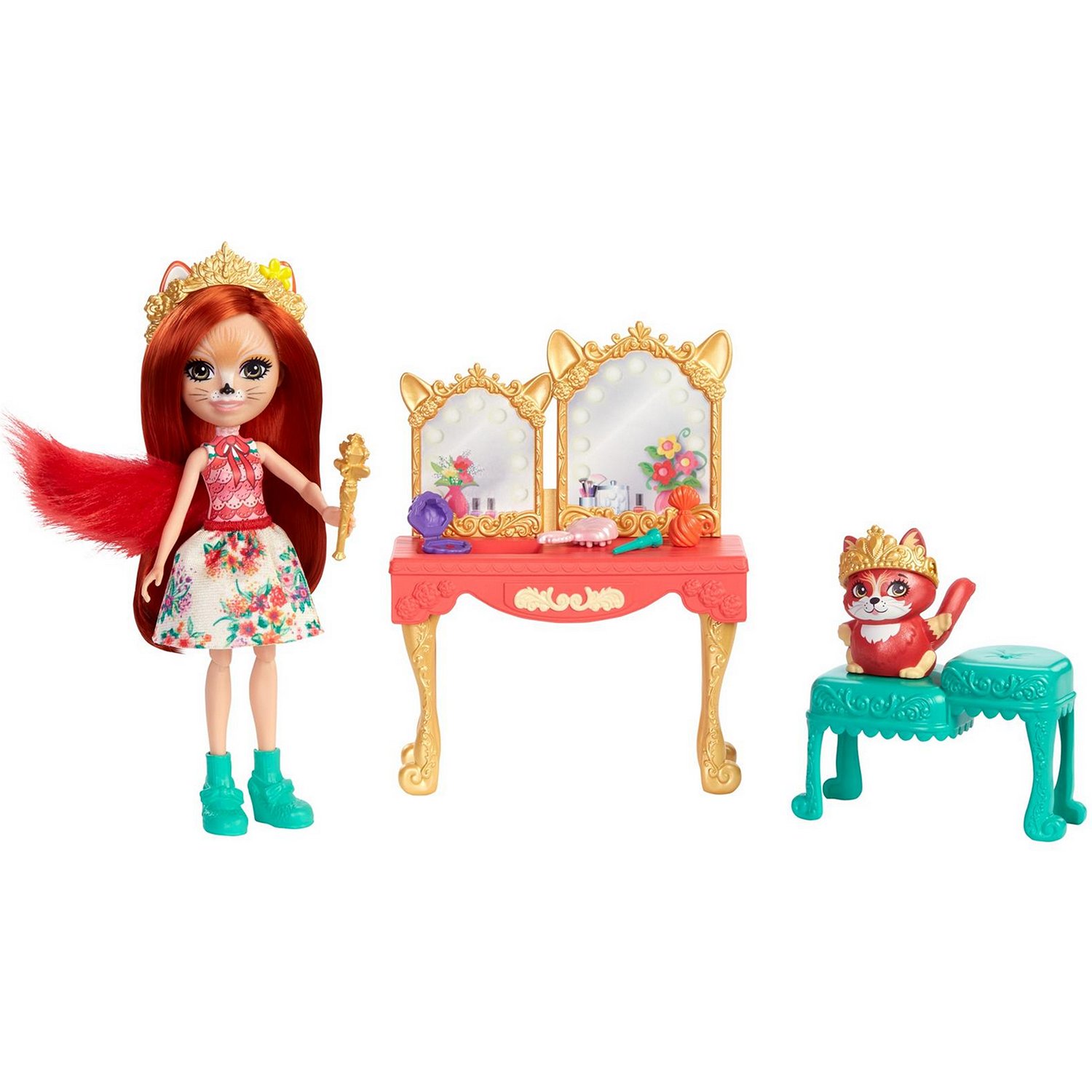Набор игровой Enchantimals кукла+питомец с аксессуарами Викторианский туалетный столик GYJ05