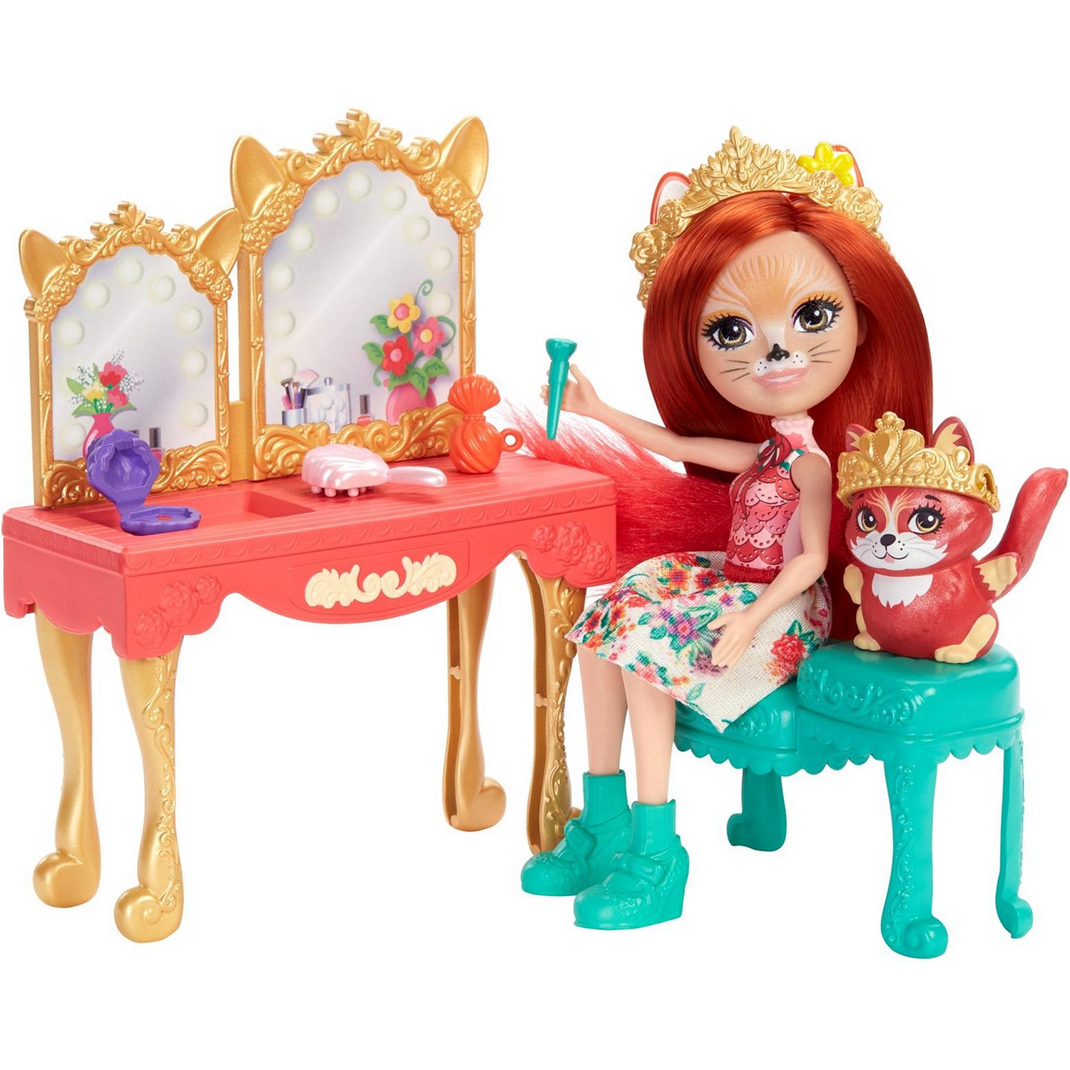 Набор игровой Enchantimals кукла+питомец с аксессуарами Викторианский туалетный столик GYJ05