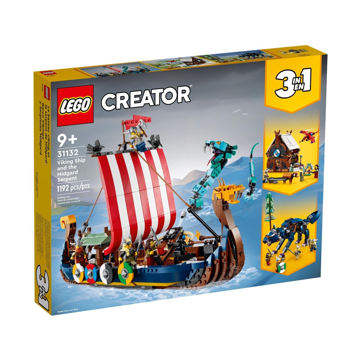 Конструктор LEGO Creator 31132 Корабль викингов Мидгард Вазы
