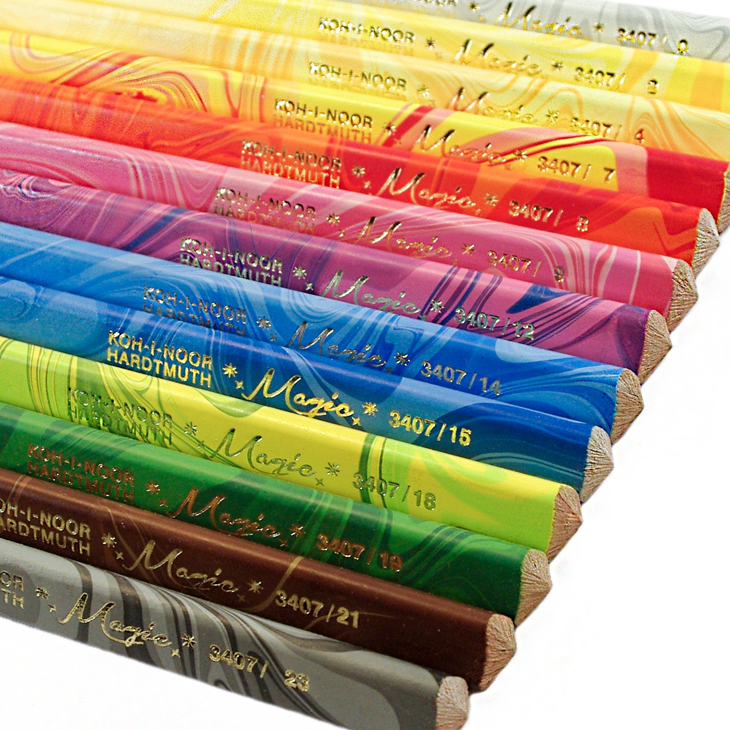 Карандаши с многоцветным грифелем KOH-I-NOOR, набор 13 шт., "Magic", трехгранные, грифель 5,6 мм, европодвес, 3408013001KS
