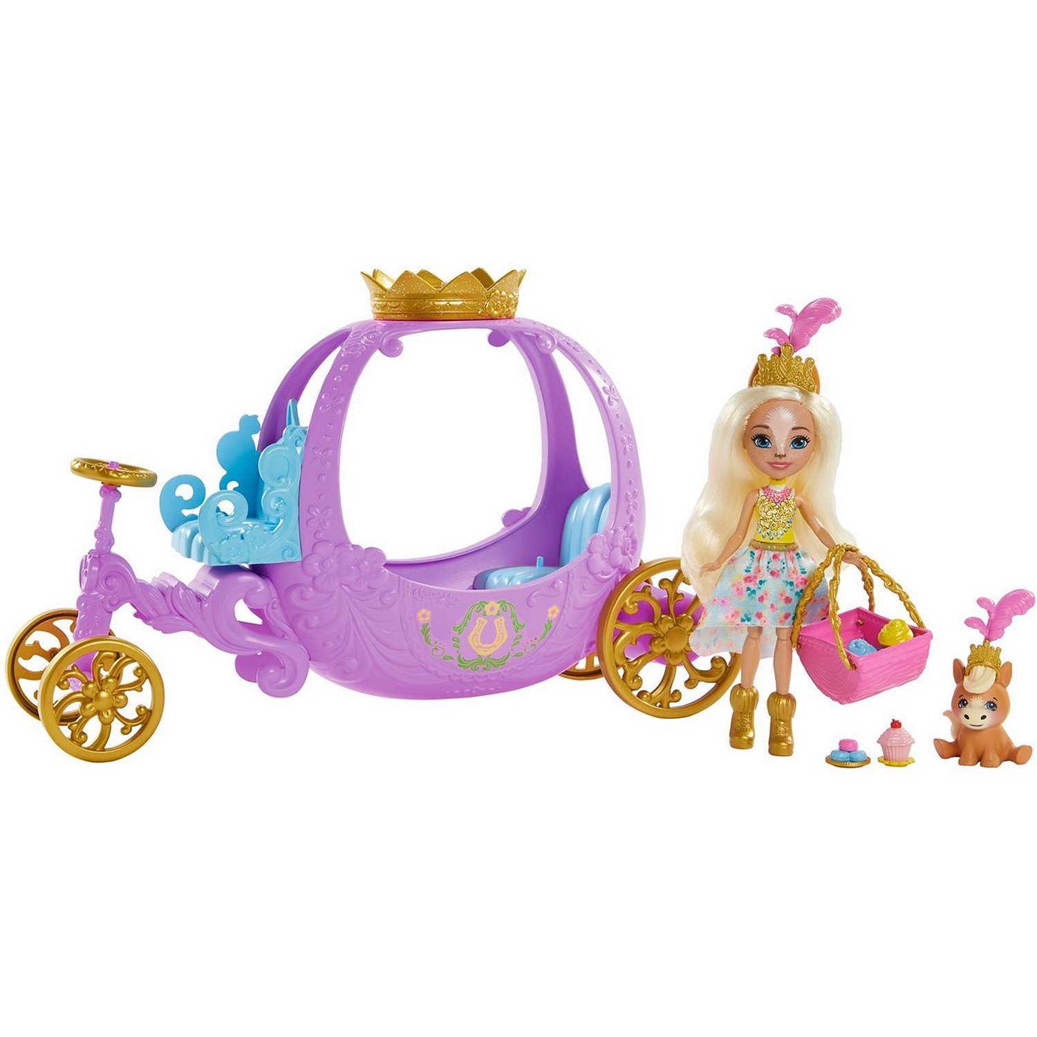 Набор игровой Enchantimals Королевская карета с куклой и аксессуарами GYJ16