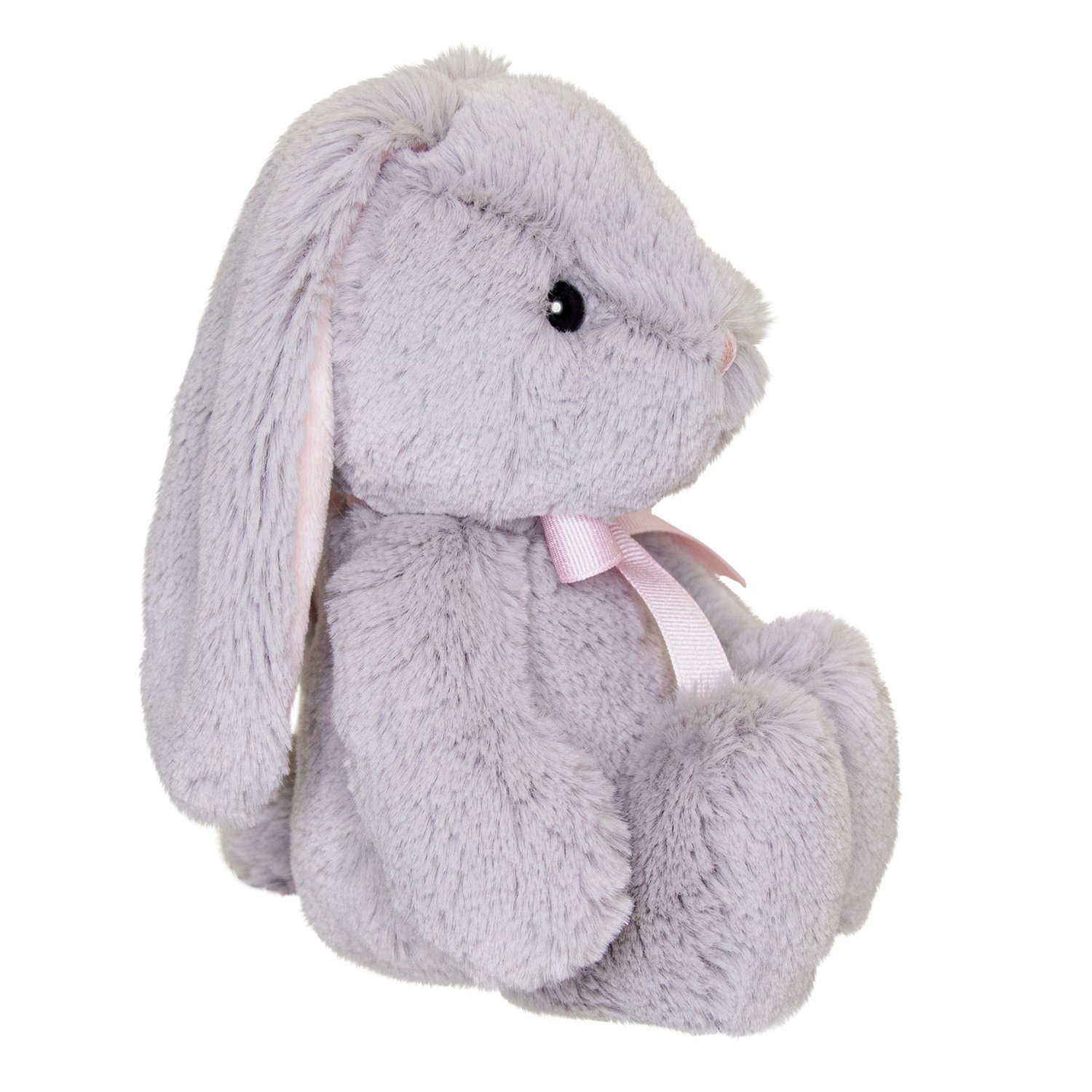 Игрушка мягкая Aurora Кролик с лентой Серый 171056A