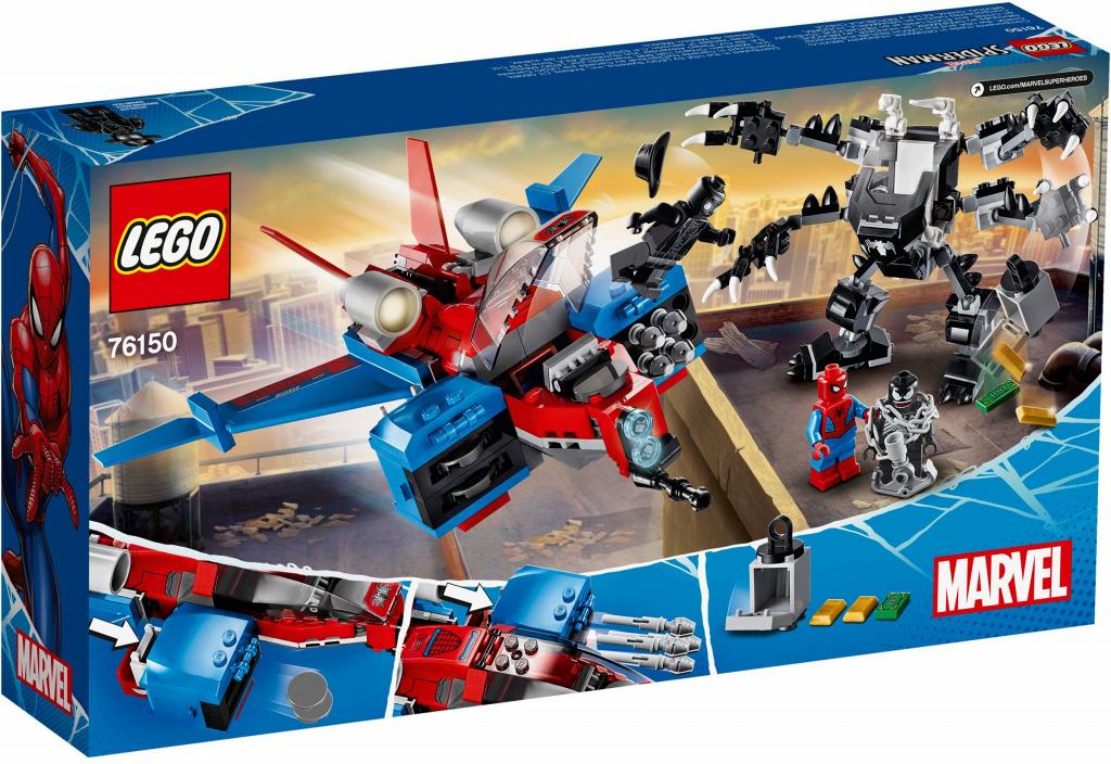 Конструктор LEGO Marvel Super Heroes 76150 Реактивный самолёт Человека-Паука против Робота Венома
