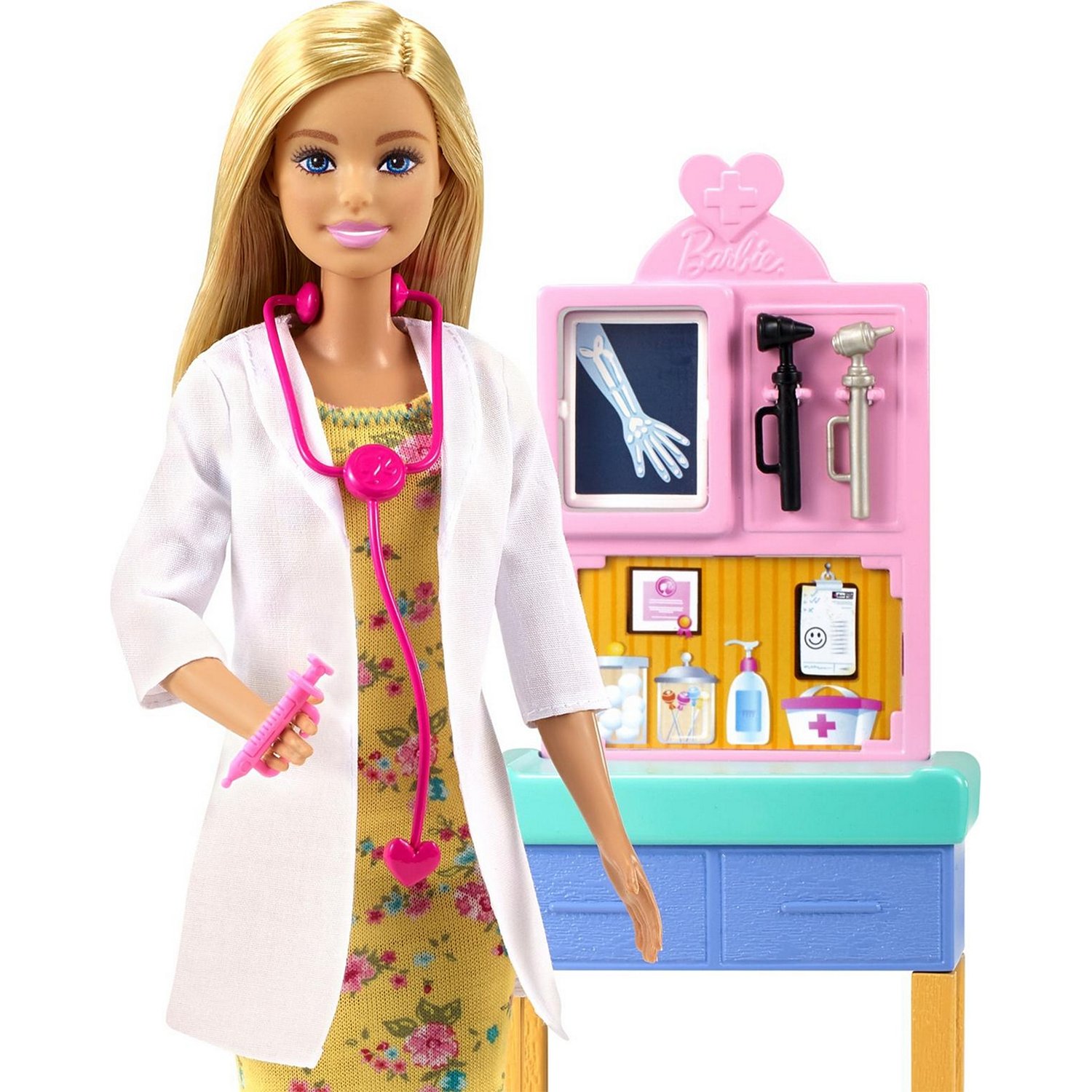 Набор с куклой Barbie Педиатр, 30 см, GTN51