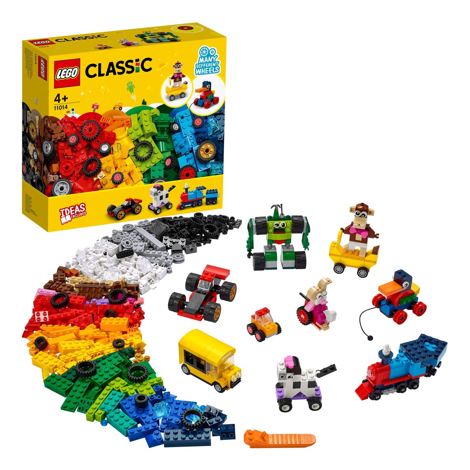 Конструктор LEGO Classic 11014 Кубики и колёса