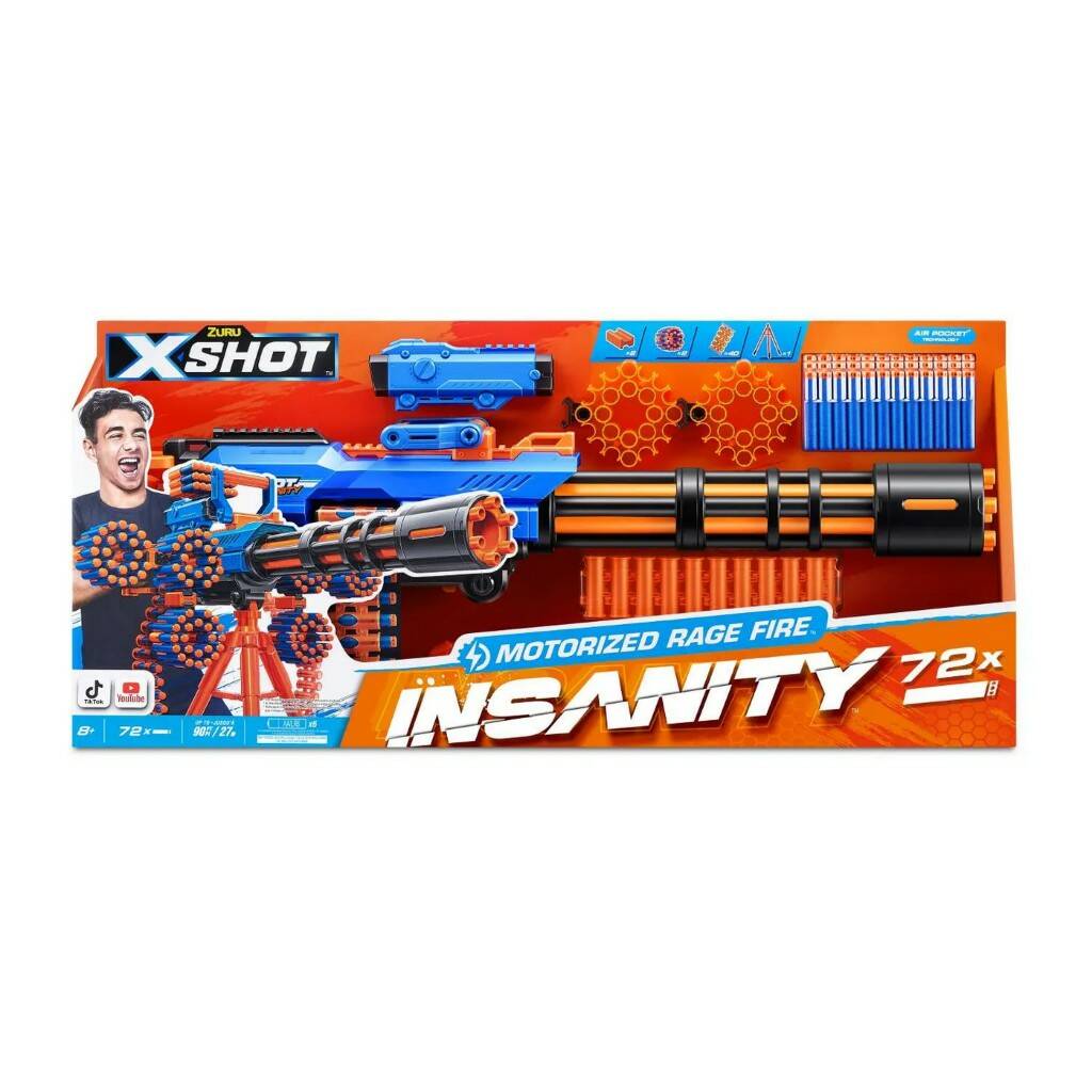 Набор игровой X-Shot Insanity Motorized Age Fire Gatlin Gun 36605