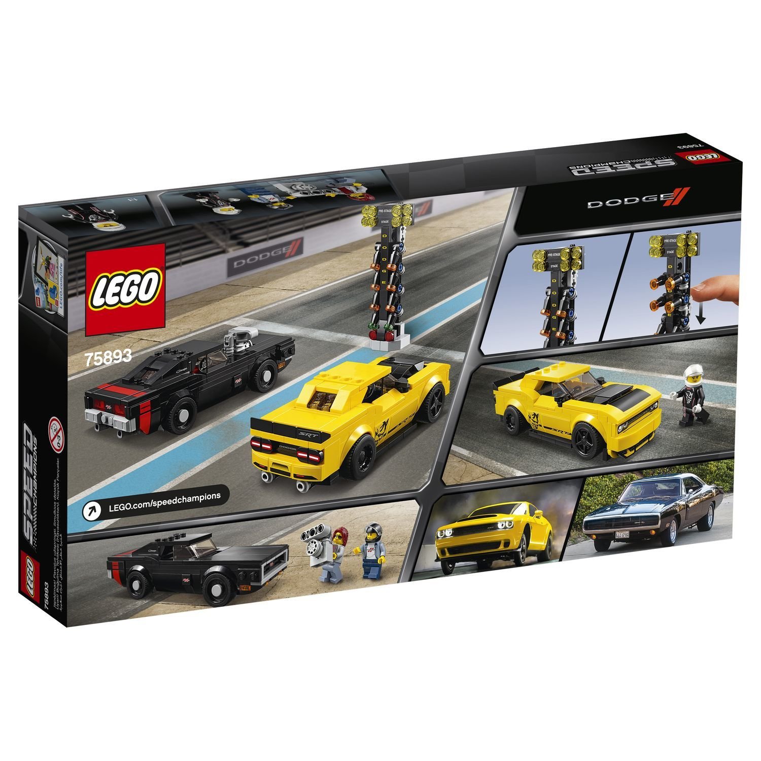Конструктор LEGO Speed Champions 75893 Додж Чэленджер 2018 и Додж Чарджер 1970