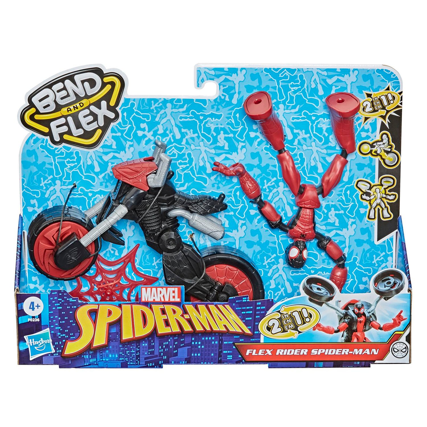 Набор игровой Hasbro (SM) Бенди Человек-паук на мотоцикле F02365L0