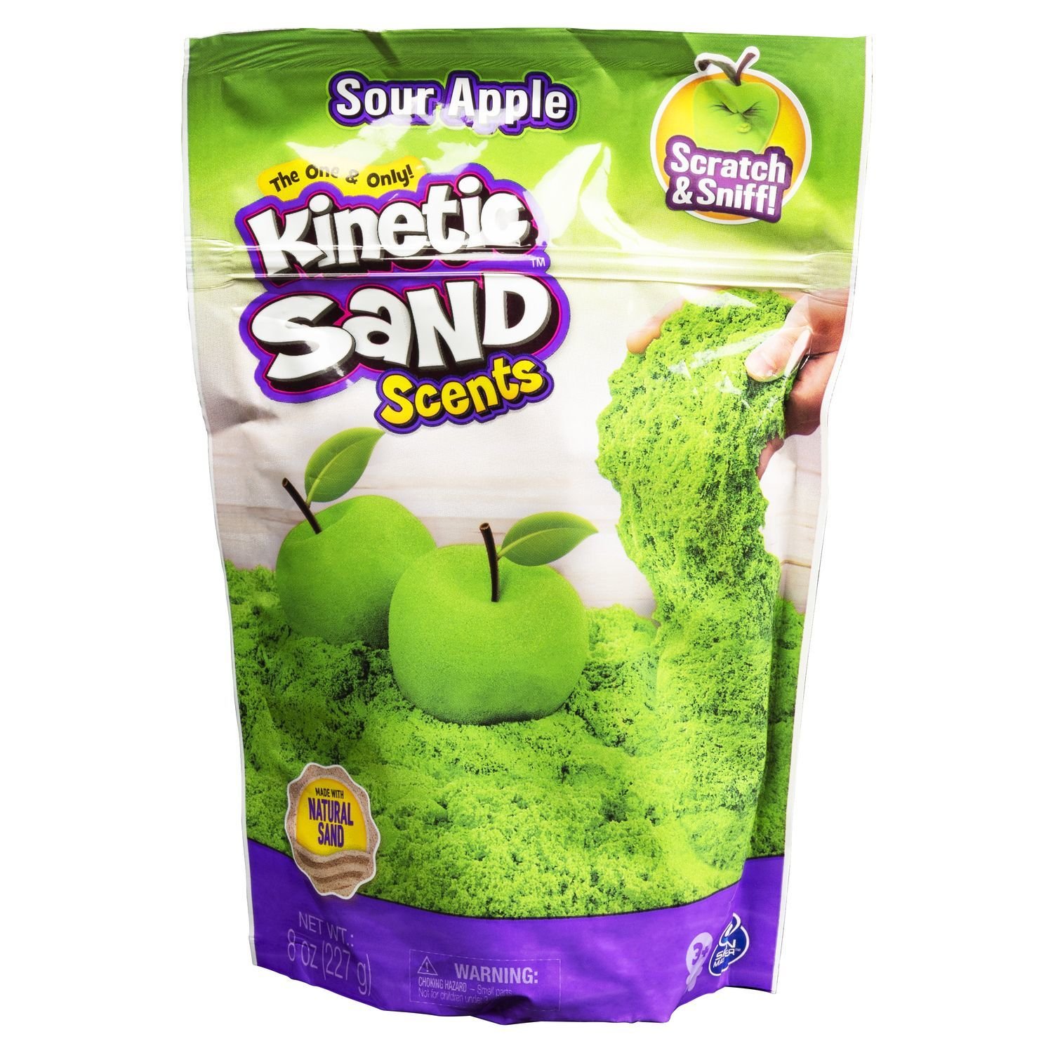 Песок для лепки Kinetic Sand Sour Apple ароматизированный 227г 6053900/20117329