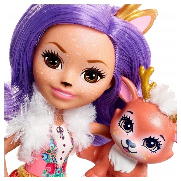 Кукла Enchantimals Данэсса Оленни с любимой зверюшкой, 15 см, FNH23