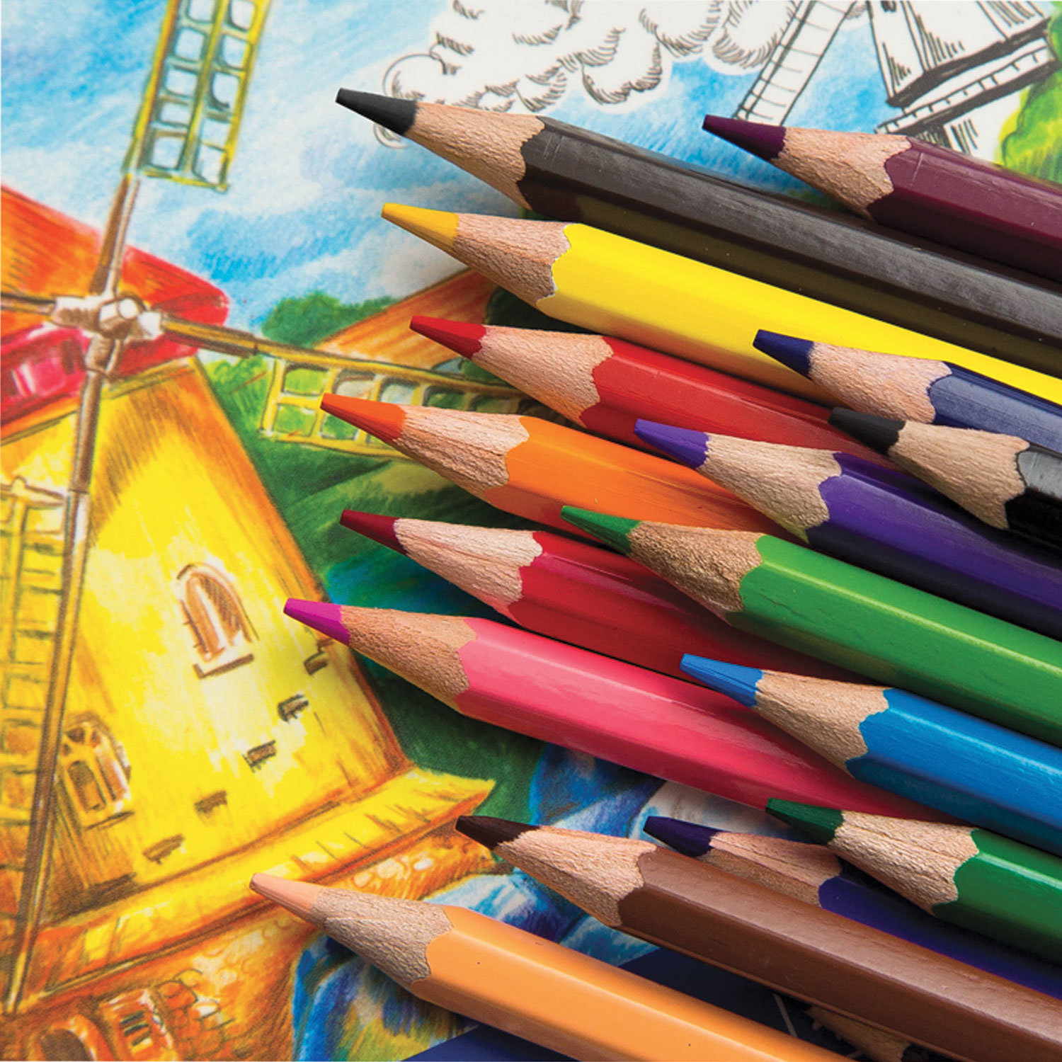 Набор цветных карандашей для рисования Гамма "Классические", 24 цвета, заточен., картон. упаковка, европодвес