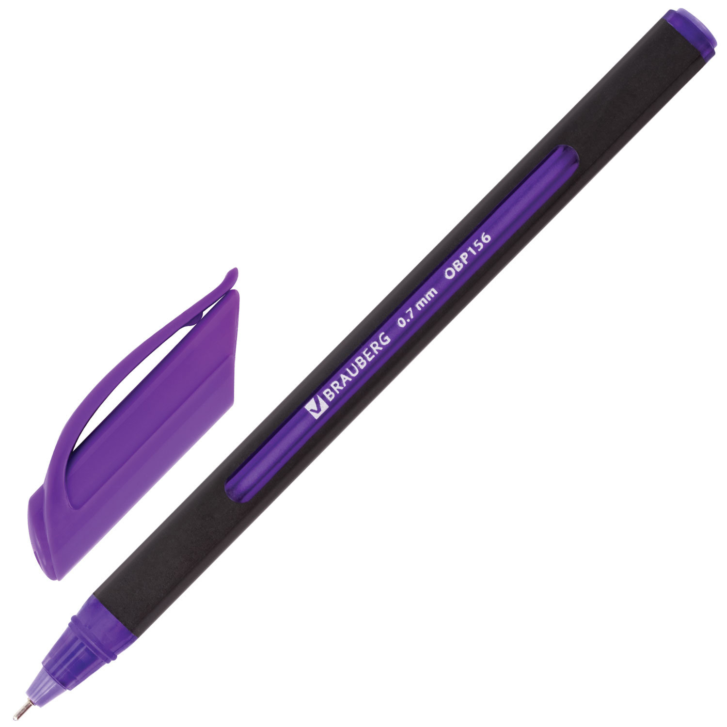 Ручки шариковые масляные Brauberg Extra Glide Soft, Синие, Комплект 12 штук, 0,7мм
