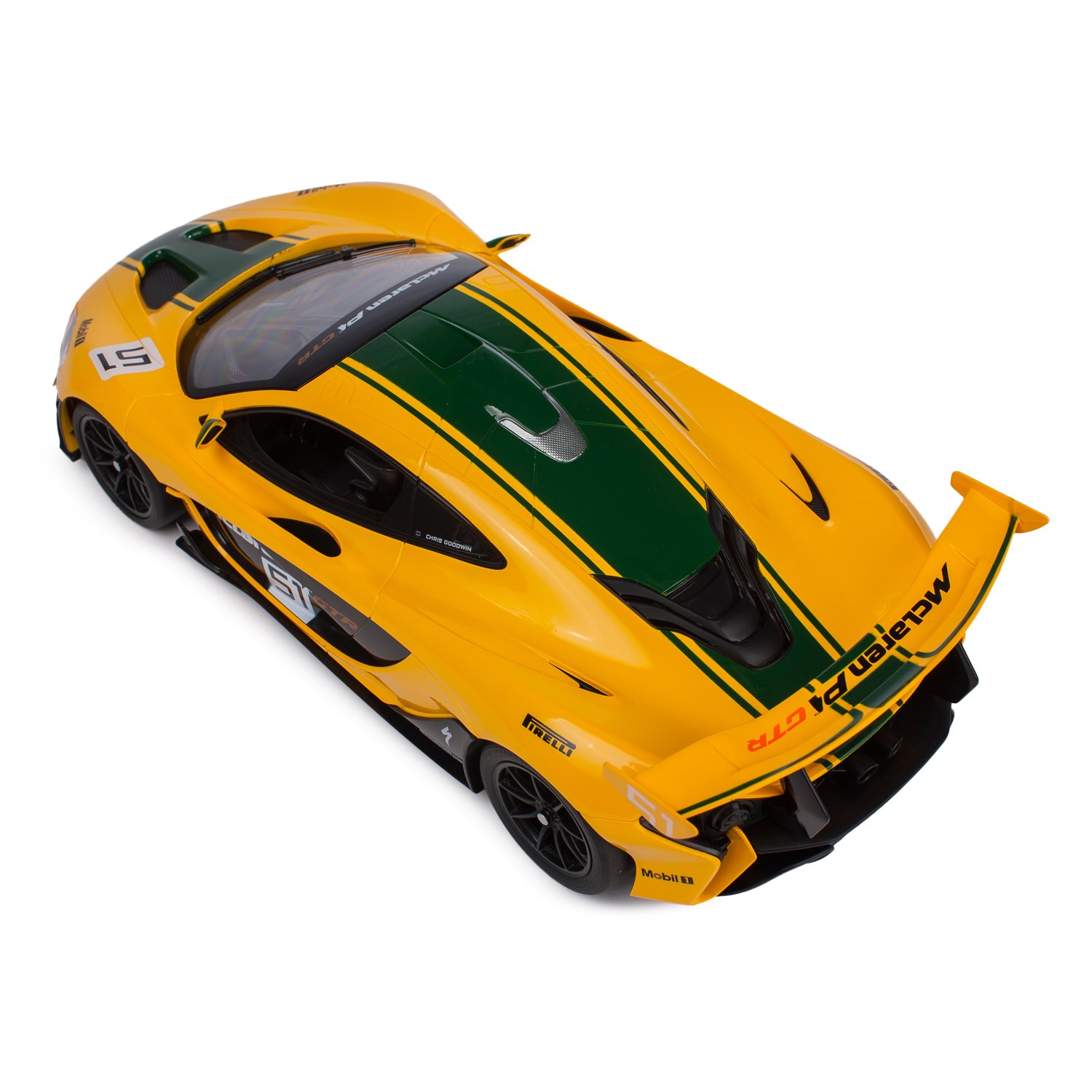 Машинка радиоуправляемая Rastar McLaren P1 GTR 1:14 Желтая