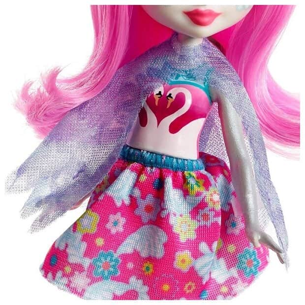 Кукла Enchantimals Саффи Лебедь с любимой зверюшкой, 15 см, FRH38