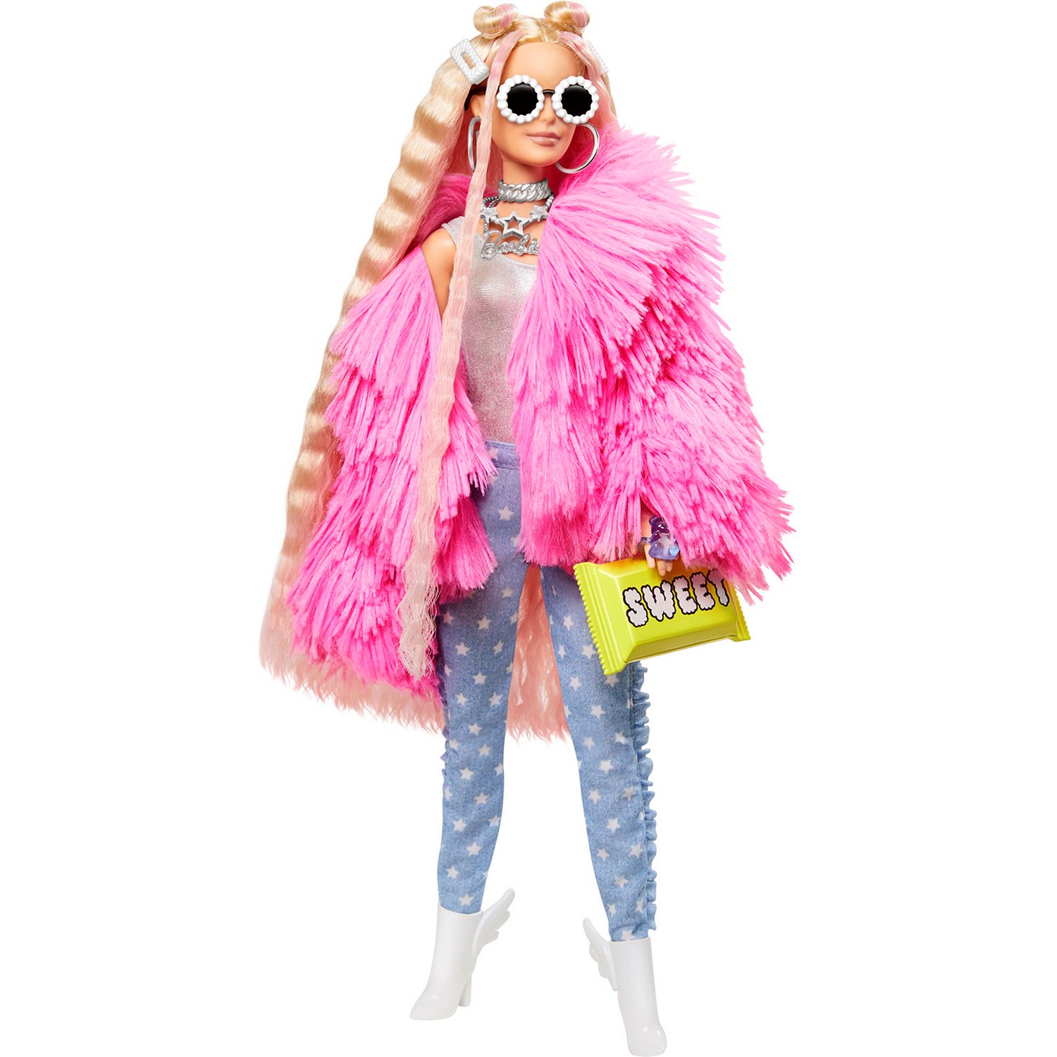 Кукла Barbie Экстра в розовой куртке GRN28