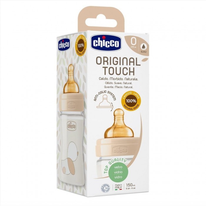 Бутылочка для кормления Chicco Original Touch Glass Uni с соской 150мл с 0месяцев 340728560