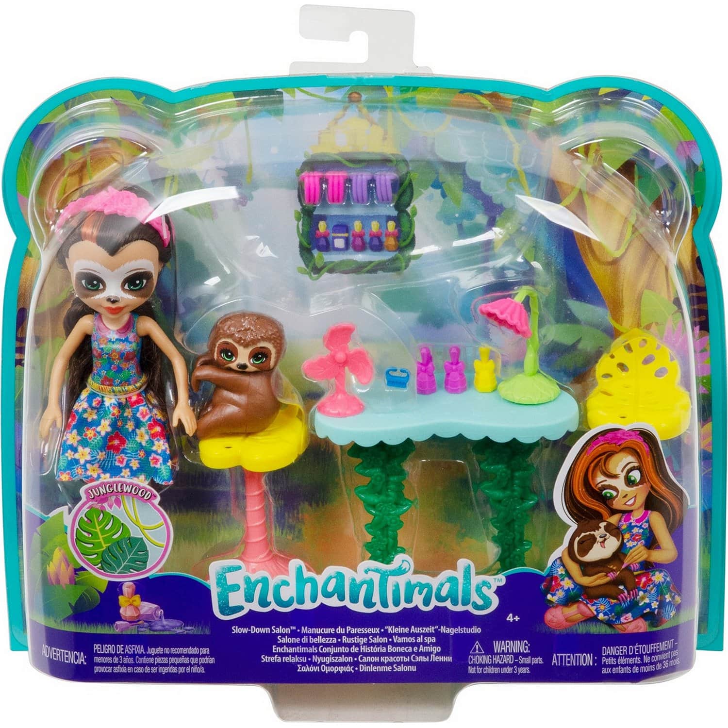 Кукла Enchantimals Салон красоты со зверюшкой и тематическим набором GFN54