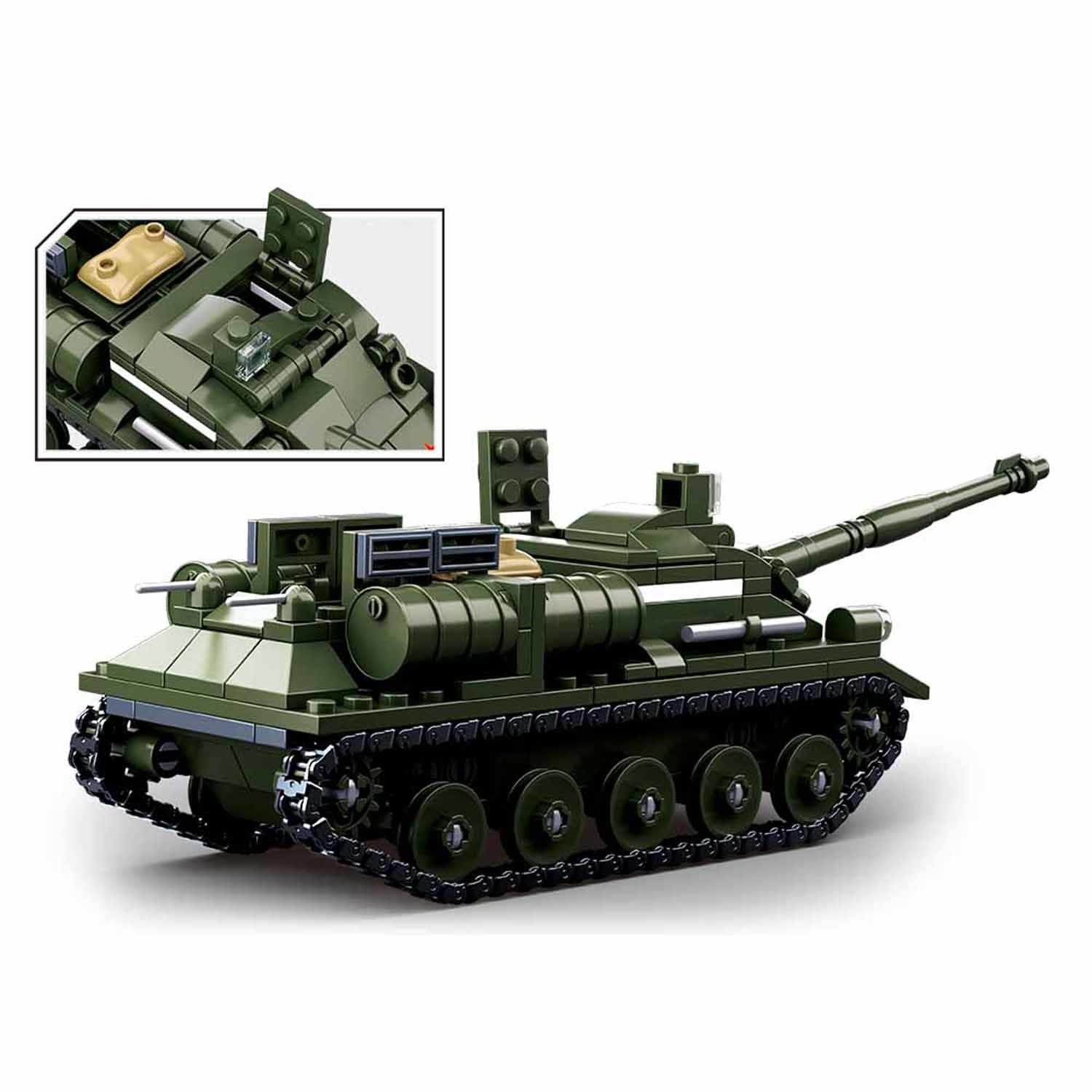 Конструктор SLUBAN Танк 2 335деталей M38-B0687