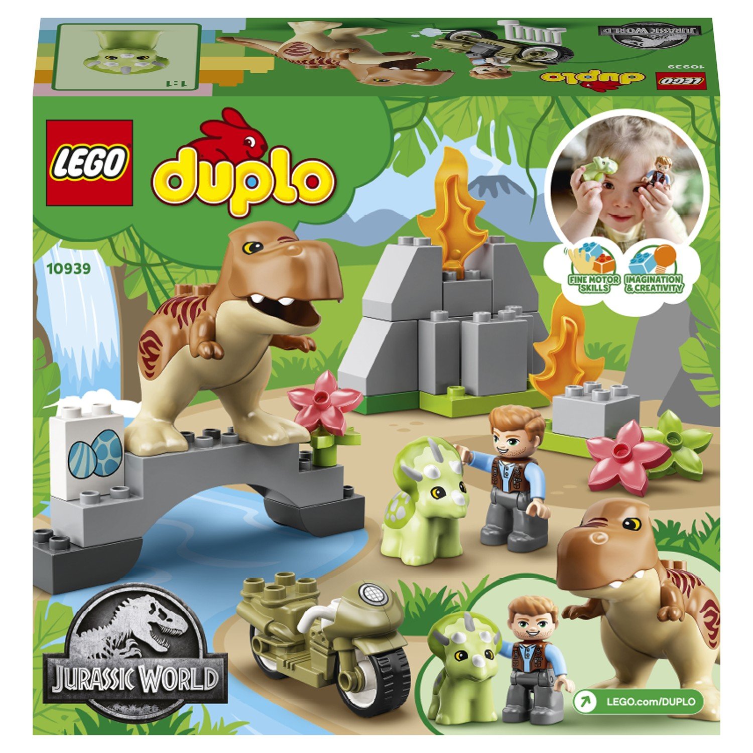 Конструктор LEGO DUPLO 10939 Побег динозавров: тираннозавр и трицератопс