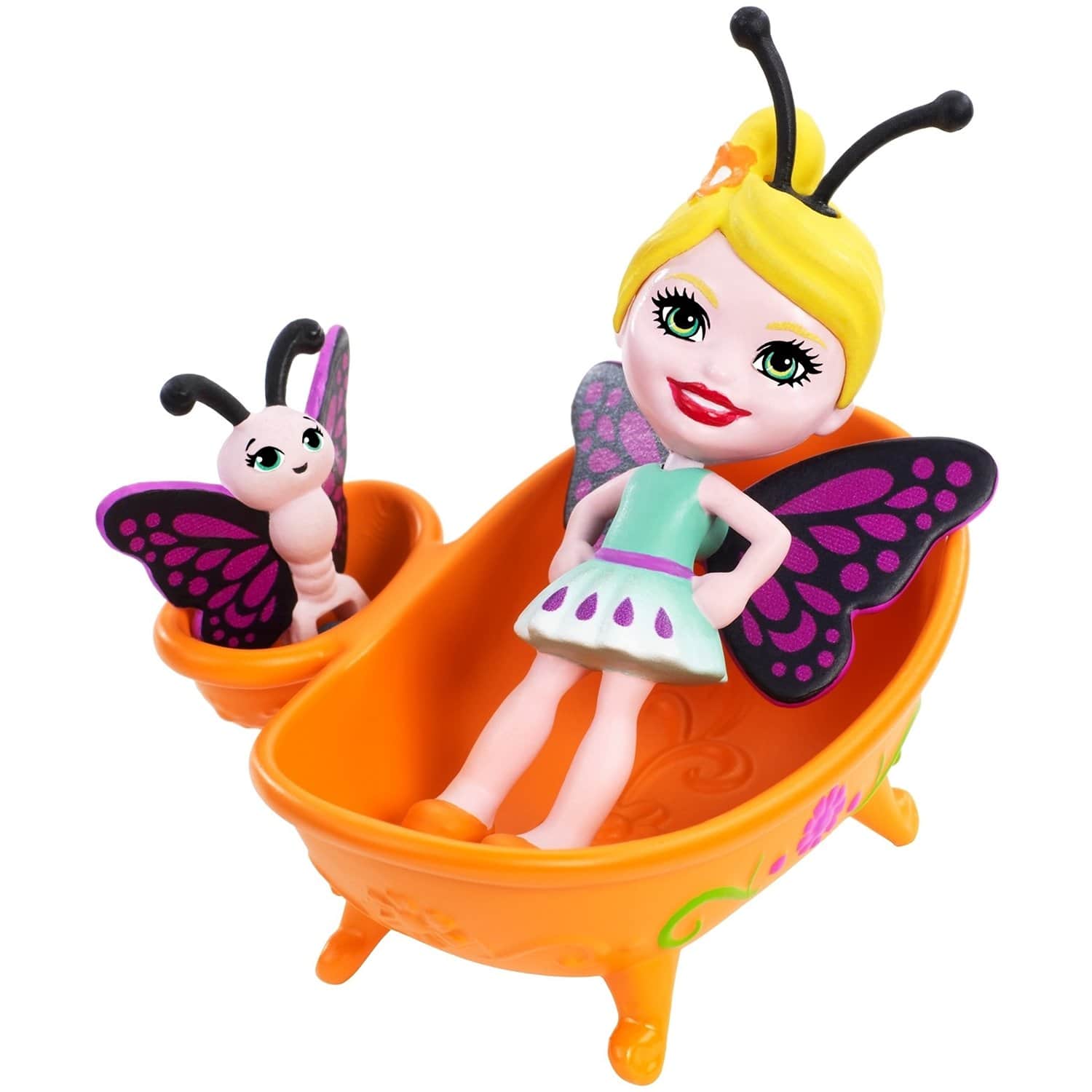 Набор игровой Enchantimals Petal Park Ванная с куклой Бакси Бабочка FXM97