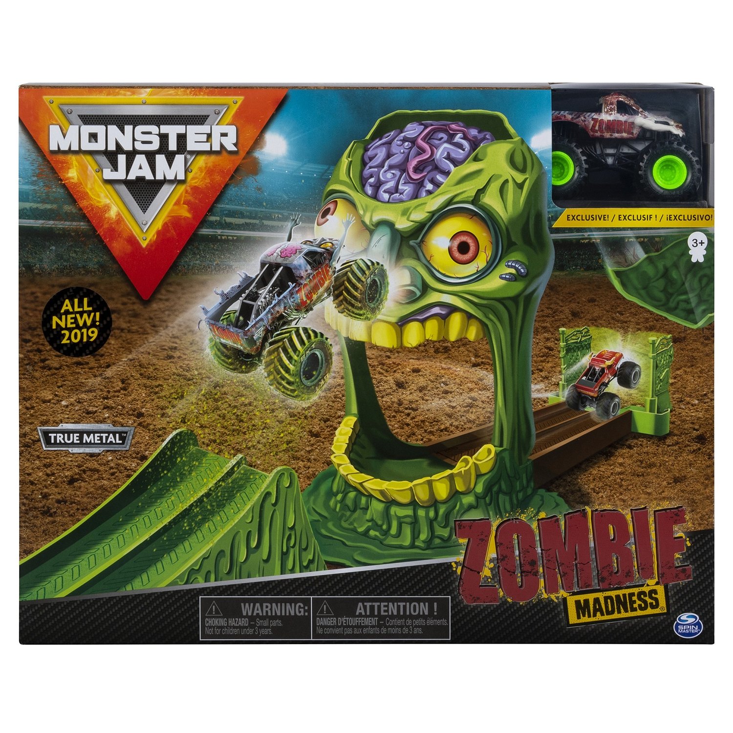 Набор игровой Monster Jam Зона Зомби с машинкой 1:64 Zombie 6053298