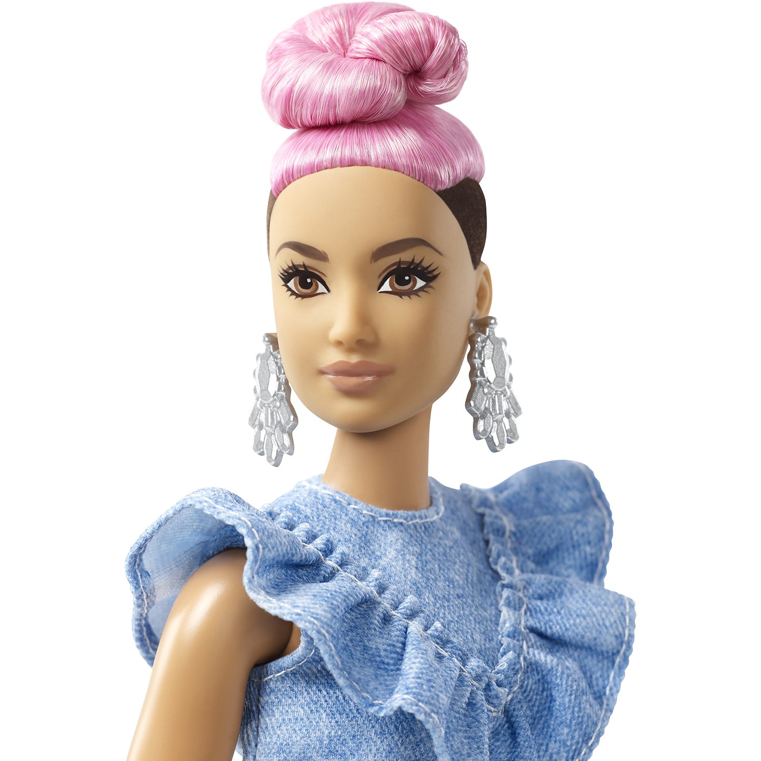 Кукла Barbie Игра с модой Розовая прическа, 29 см, FJF55