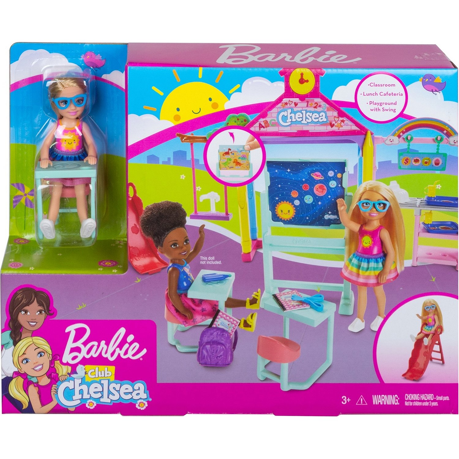 Игровой набор Barbie Club Chelsea Doll and School Челси-блондинка в школе, GHV80