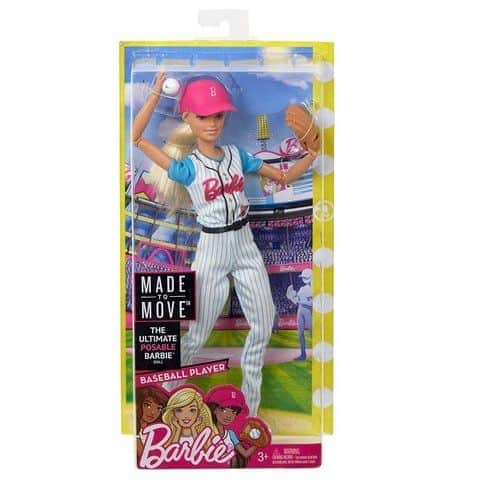 Кукла Barbie Безграничные движения Бейсболистка Блондинка, 29 см, FRL98