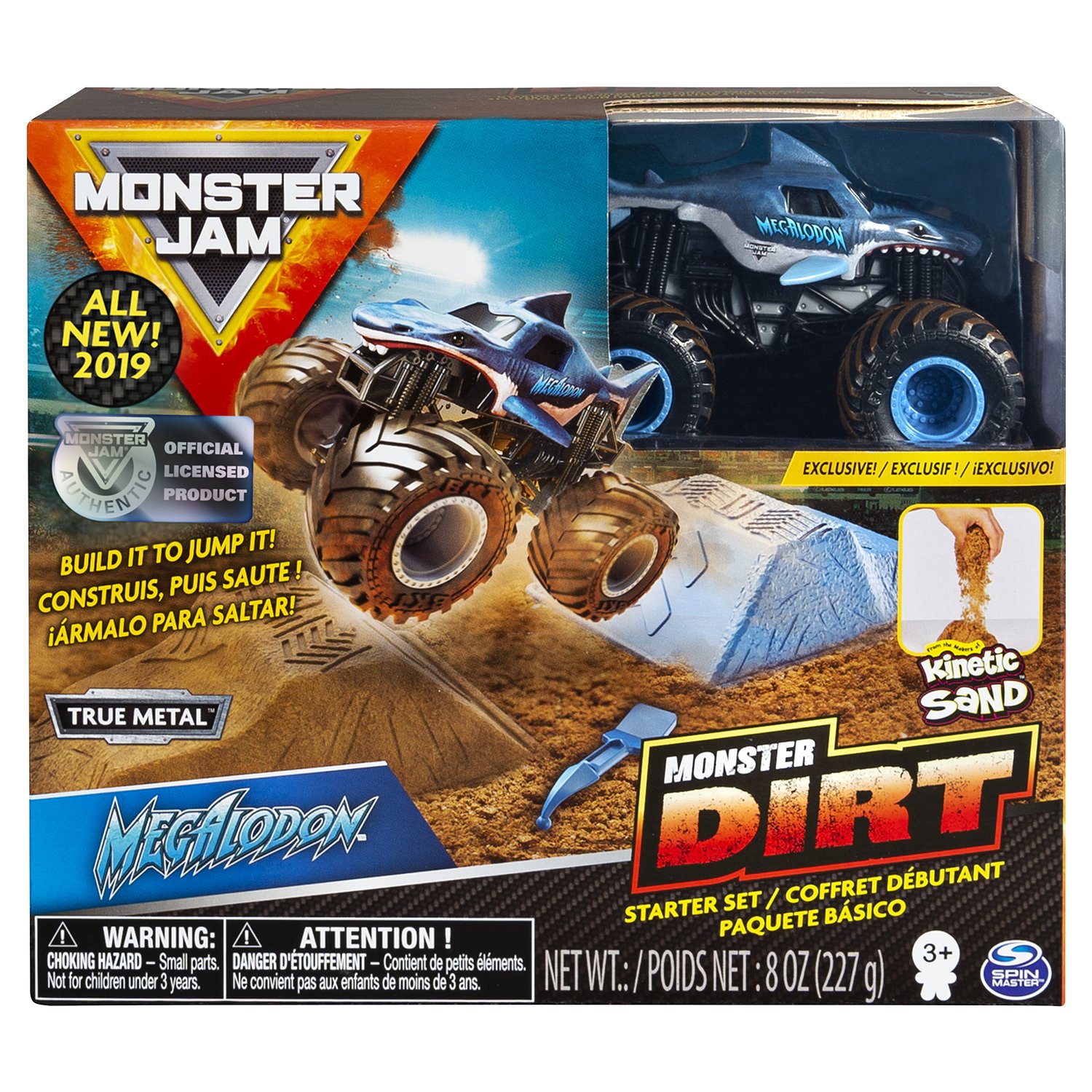 Набор игровой Monster Jam с машинкой и кинетическим песком Megladon 6053302