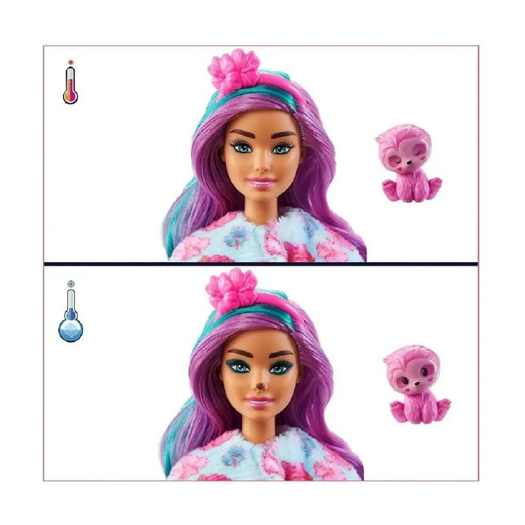Кукла Barbie Cutie Reveal Милашка-проявляшка Ленивец HJL59