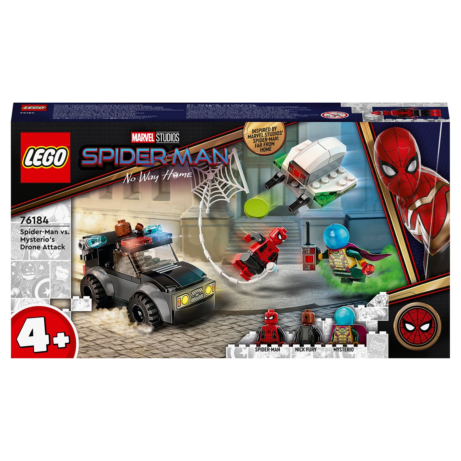 Конструктор LEGO Super Heroes Человек-паук против атаки дронов Мистерио 76184