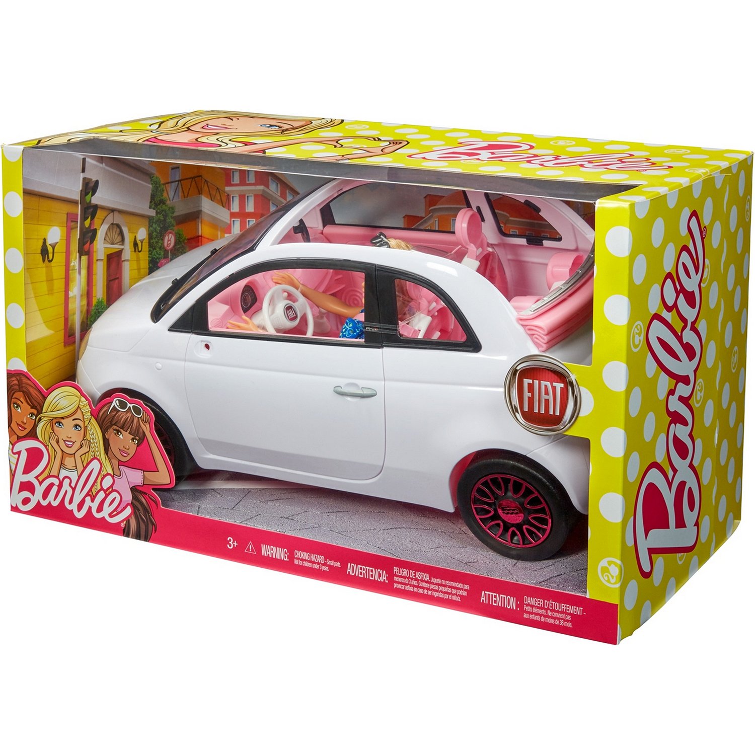 Набор Barbie Барби с машиной Фиат 500, FVR07