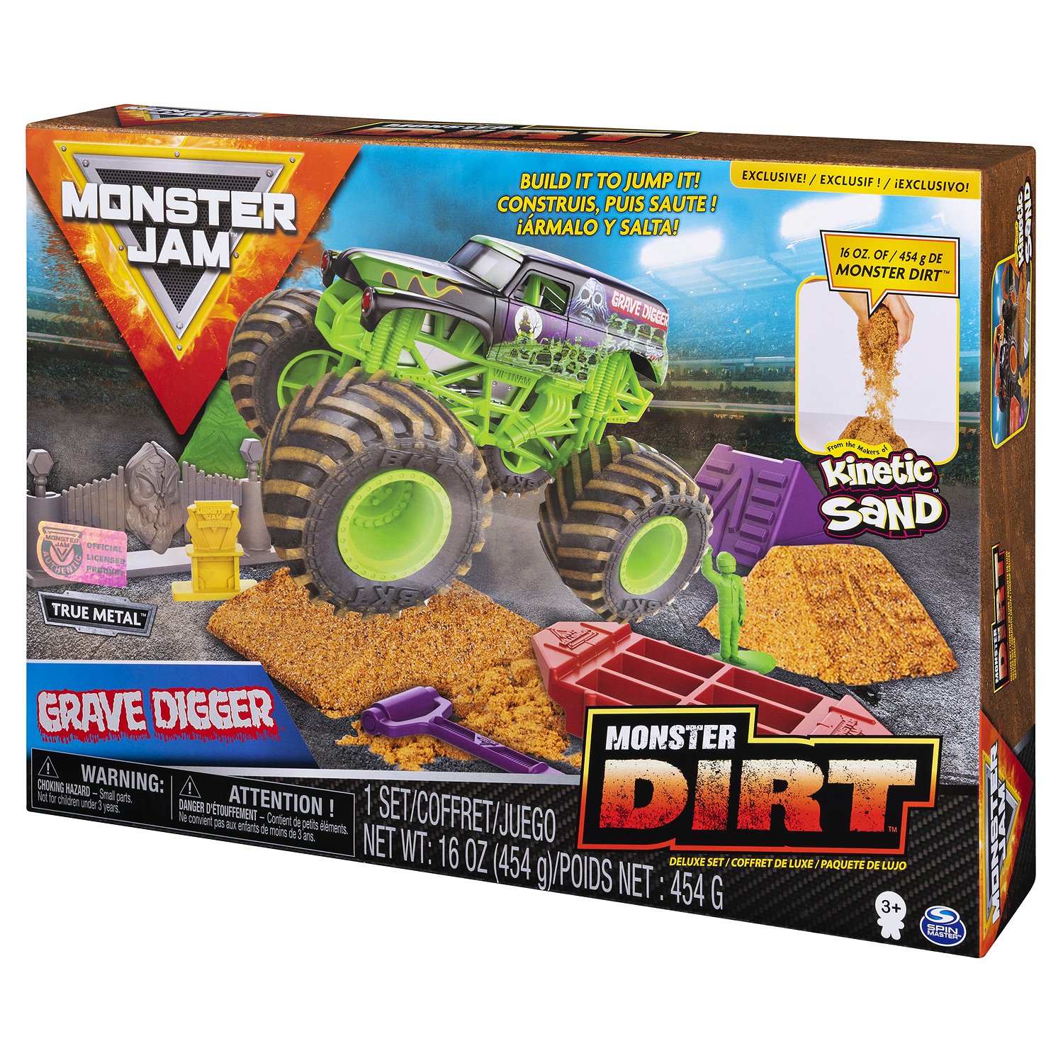 Набор Monster Jam №2 с машинкой и кинетическим песком и аксессуарами 6054964