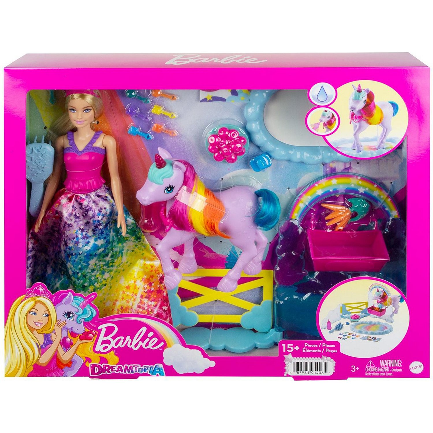 Набор игровой Barbie Дримтопия Кукла и единорог GTG01