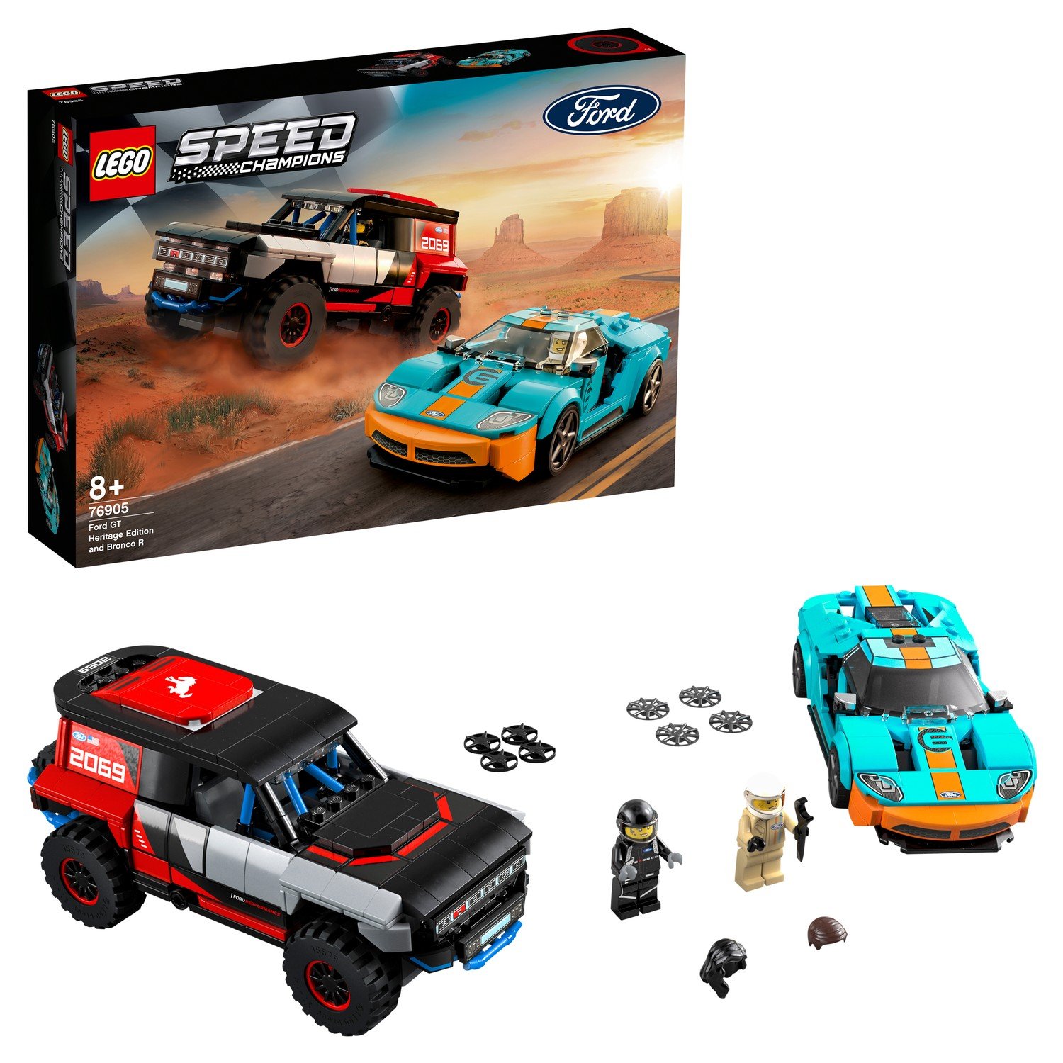 Конструктор LEGO Speed Champions 76905 Ford GT Heritage Edition and Bronco R