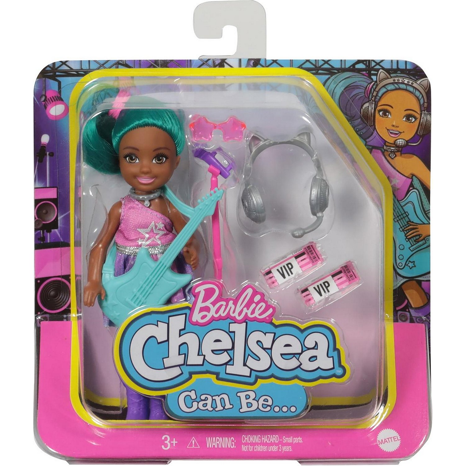 Набор Barbie Карьера Челси Рок-звезда кукла+аксессуары GTN89