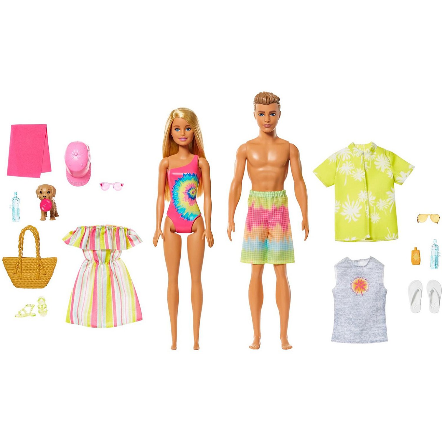 Набор игровой Barbie 2 куклы +автомобиль +аксессуары (Barbie GJB71)