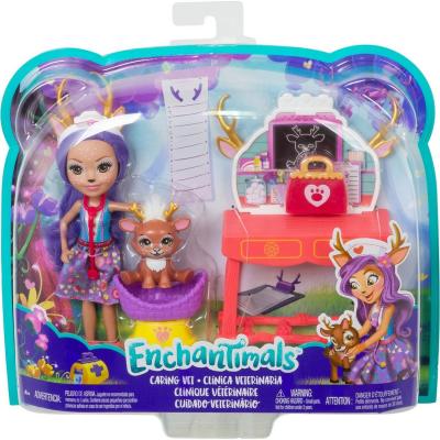 Кукла Enchantimals Заботливый ветеринар со зверюшкой GBX04