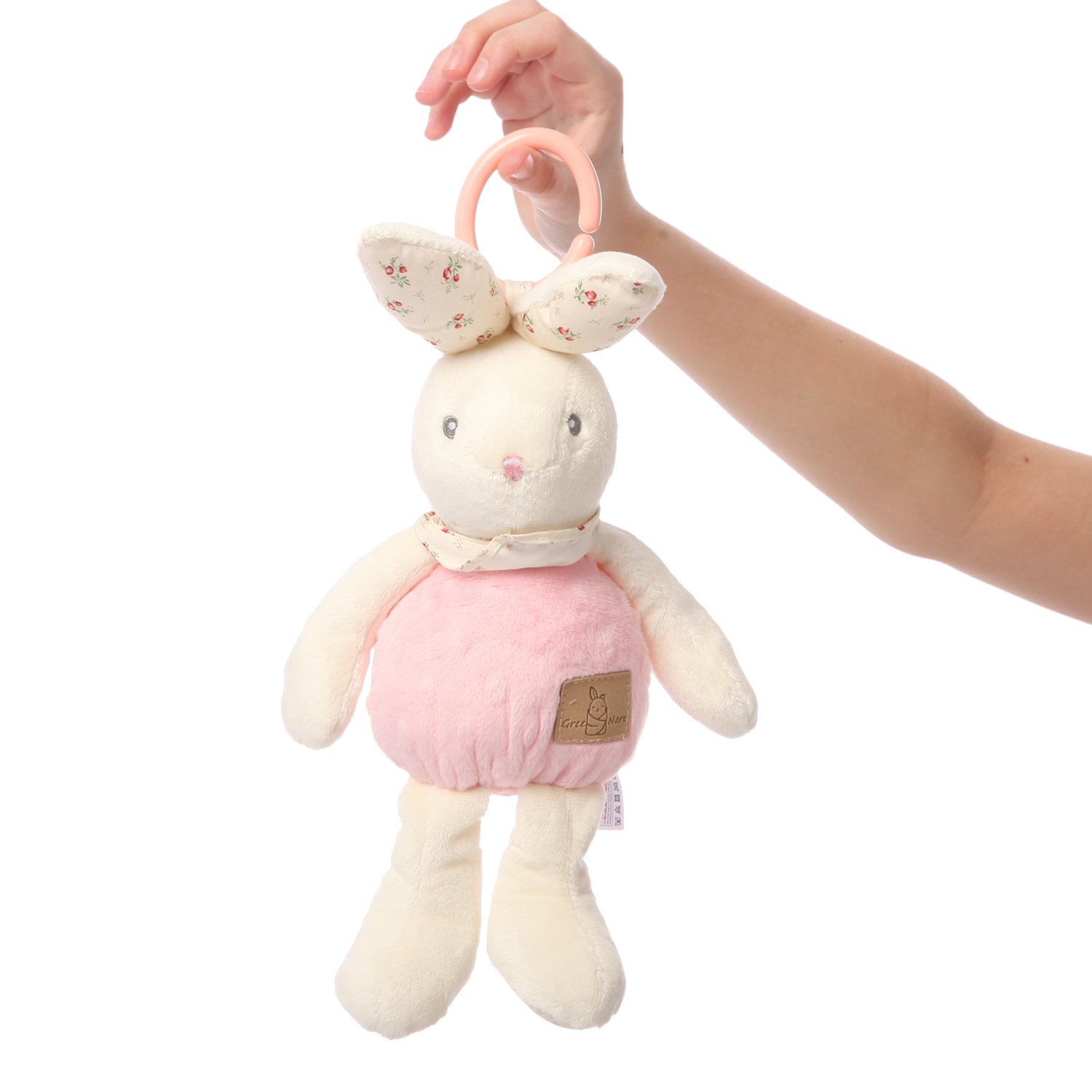 Мягкая игрушка Aurora Кролик с колечком 160121A