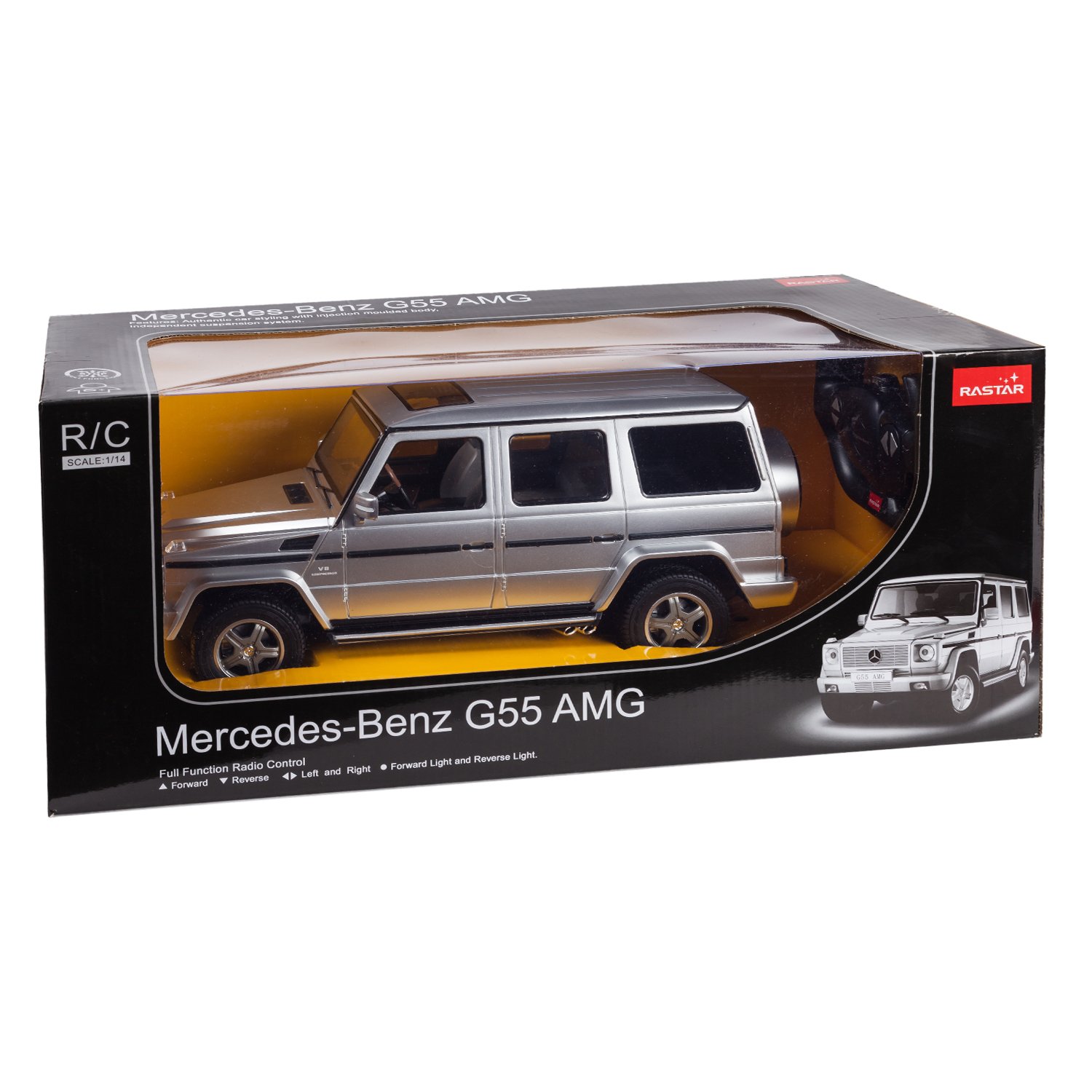 Машинка радиоуправляемая Rastar Mercedes-Benz G55 1:14 серебряная