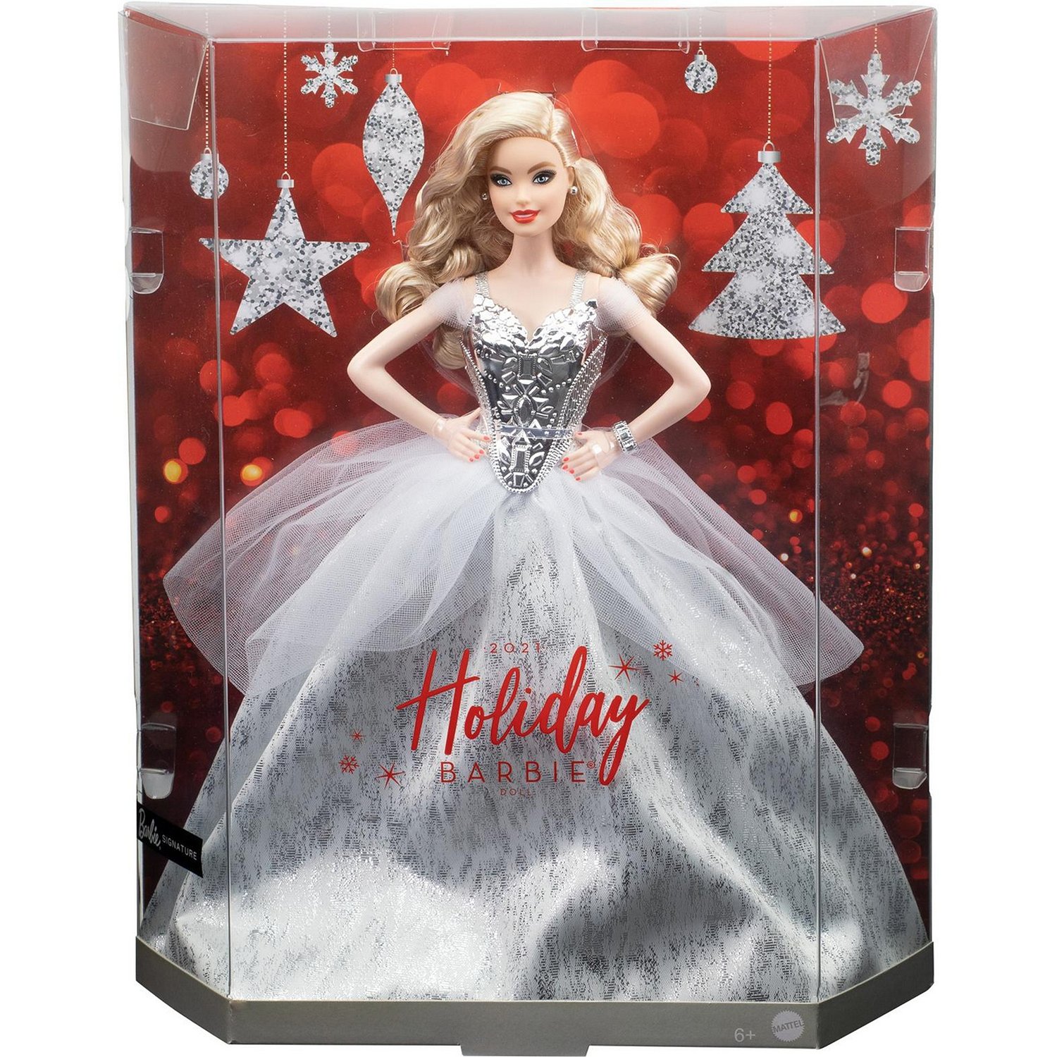 Кукла Barbie Праздник Блондинка в серебряном платье GXL21