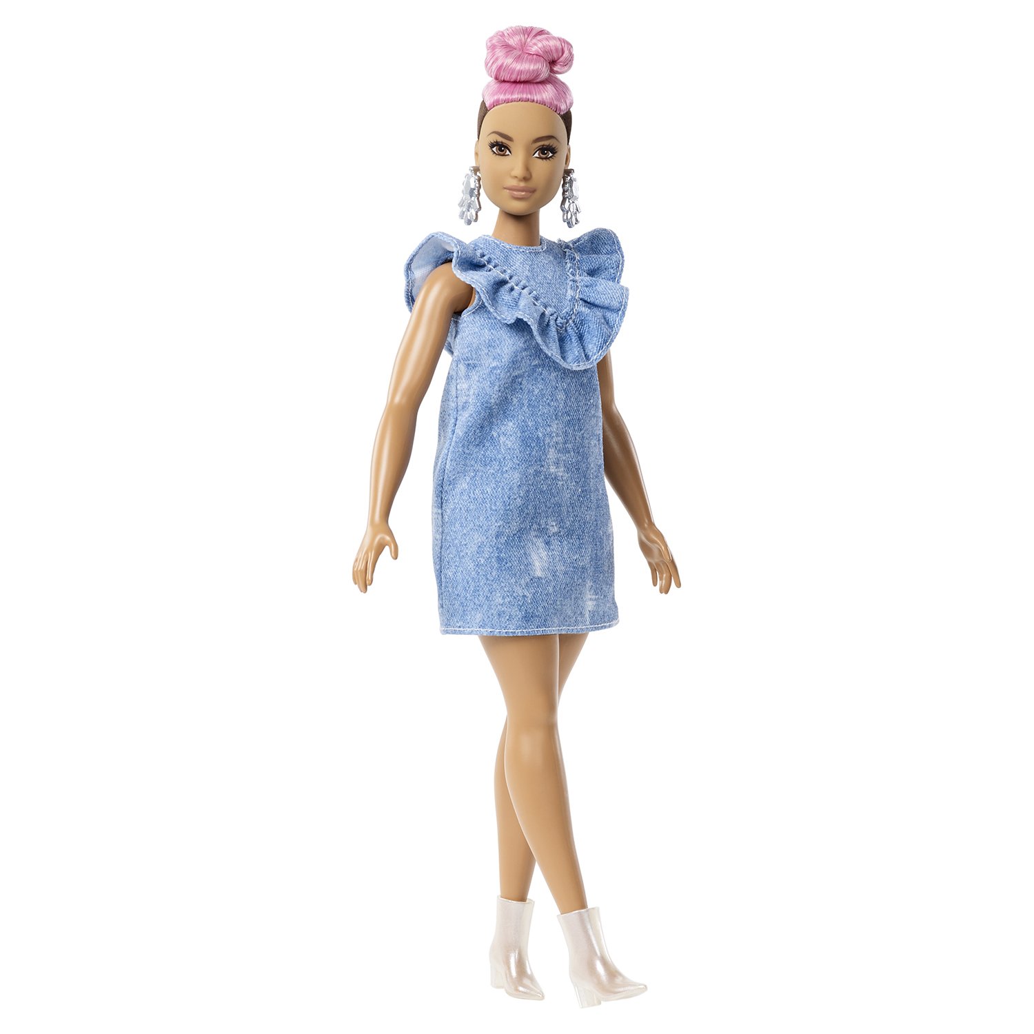 Кукла Barbie Игра с модой Розовая прическа, 29 см, FJF55