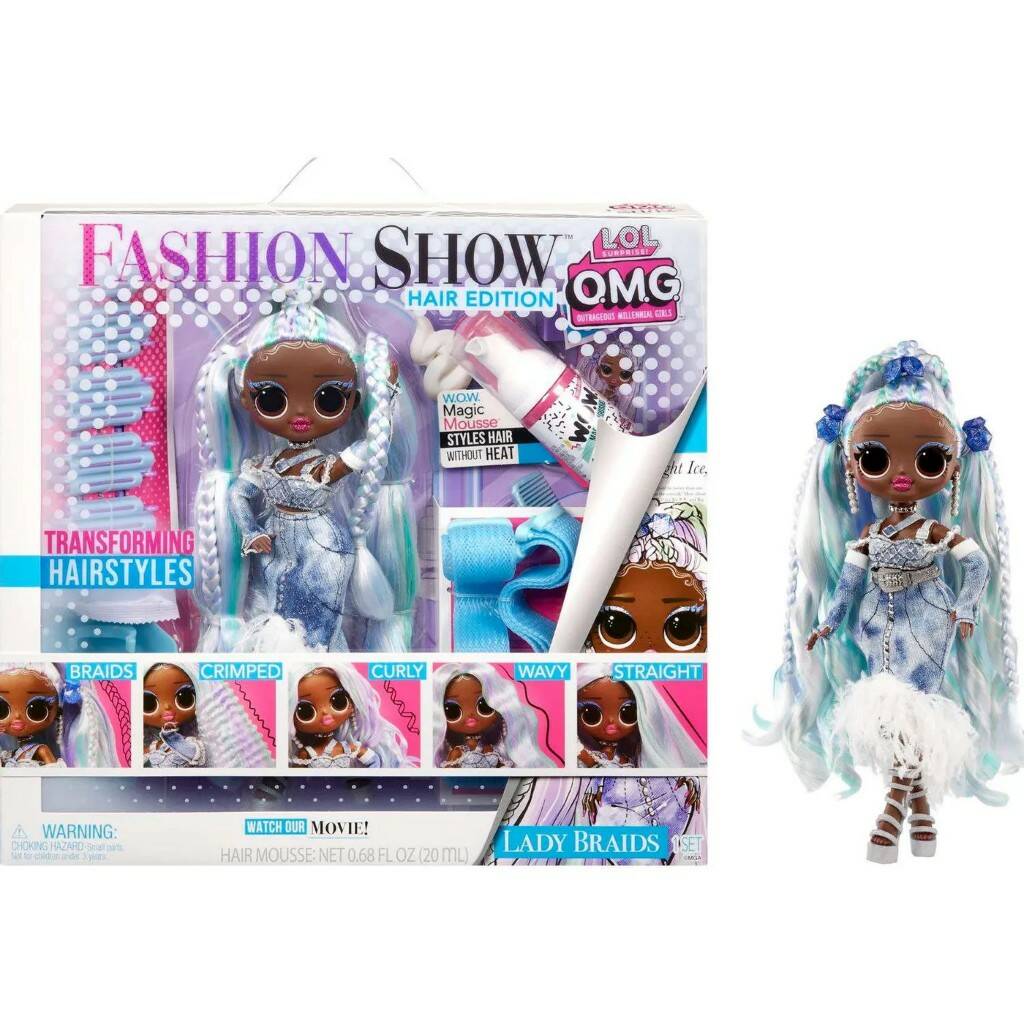 Кукла L.O.L. Surprise OMG Fashion Show Lady Braids, 584285EUC