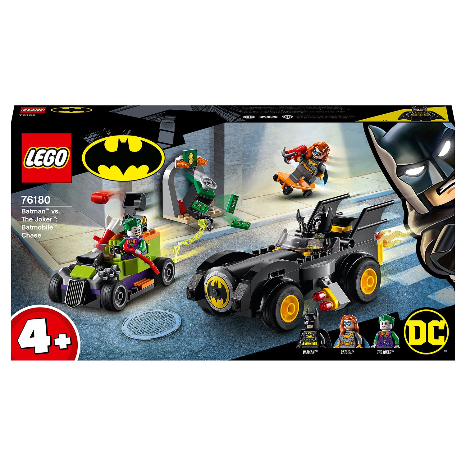 Конструктор LEGO Super Heroes Бэтмен против Джокера погоня на Бэтмобиле 76180