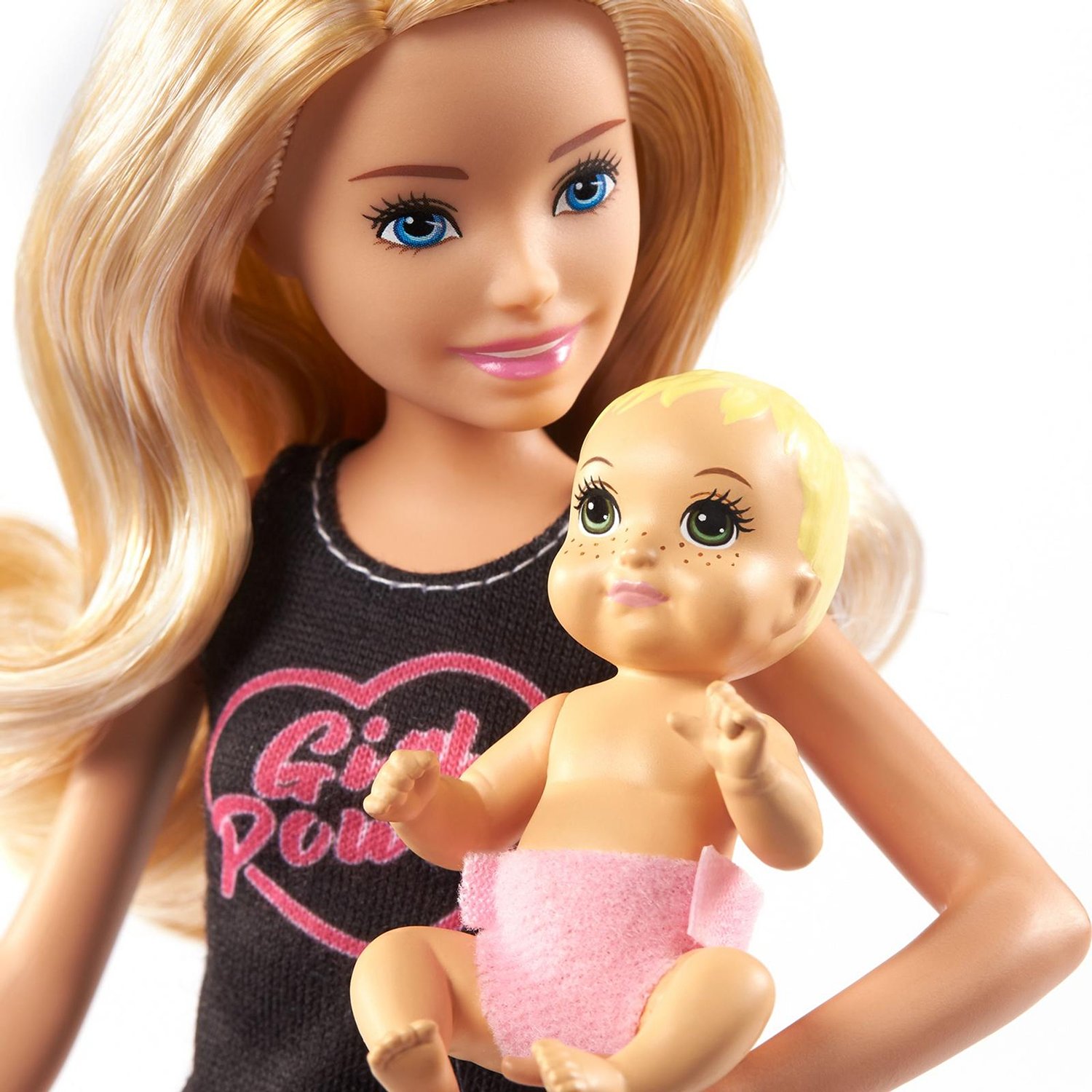 Кукла Barbie Няня с малышом и аксессуарами, GRP13