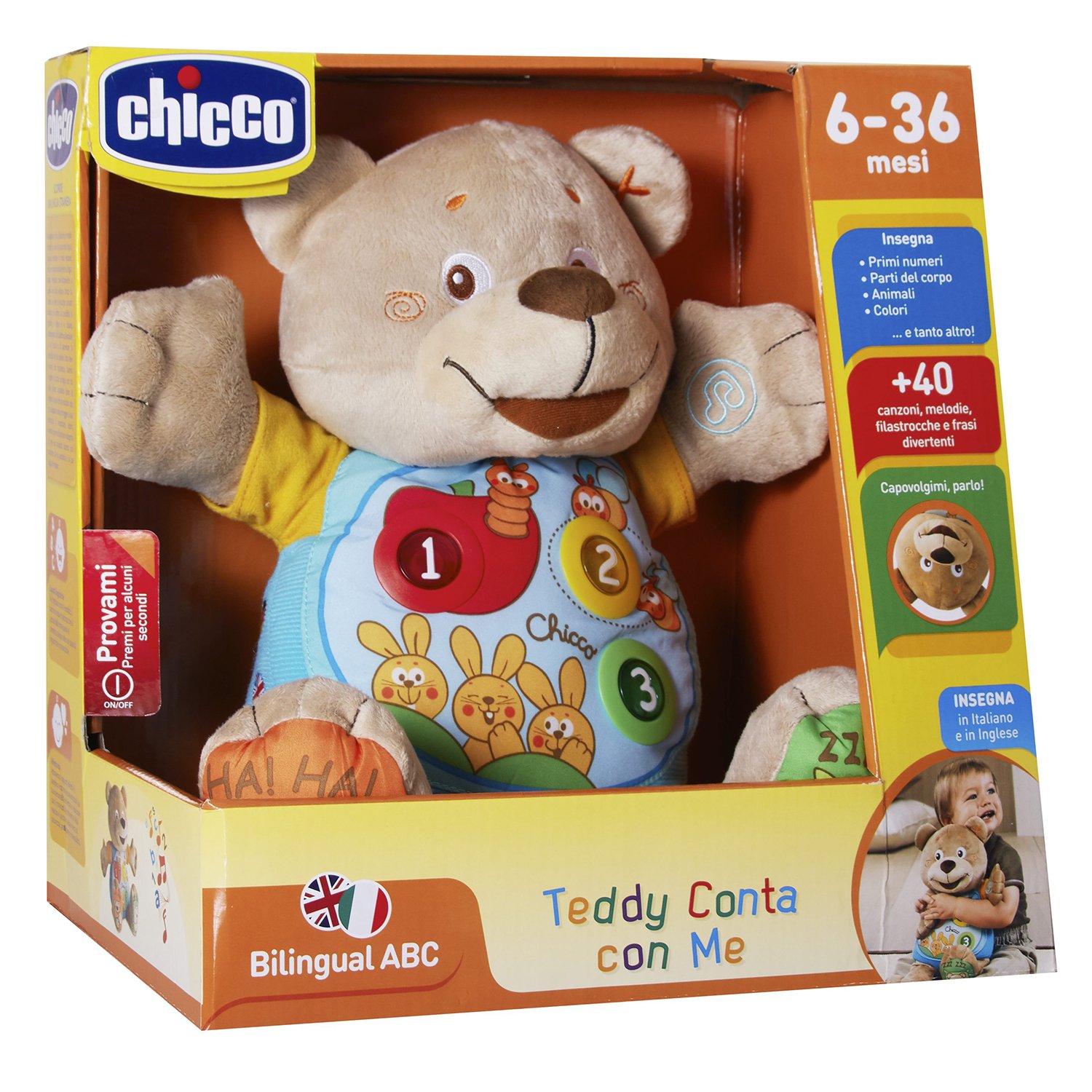 Говорящий мишка Chicco TEDDY русский-английский, с 6 месяцев