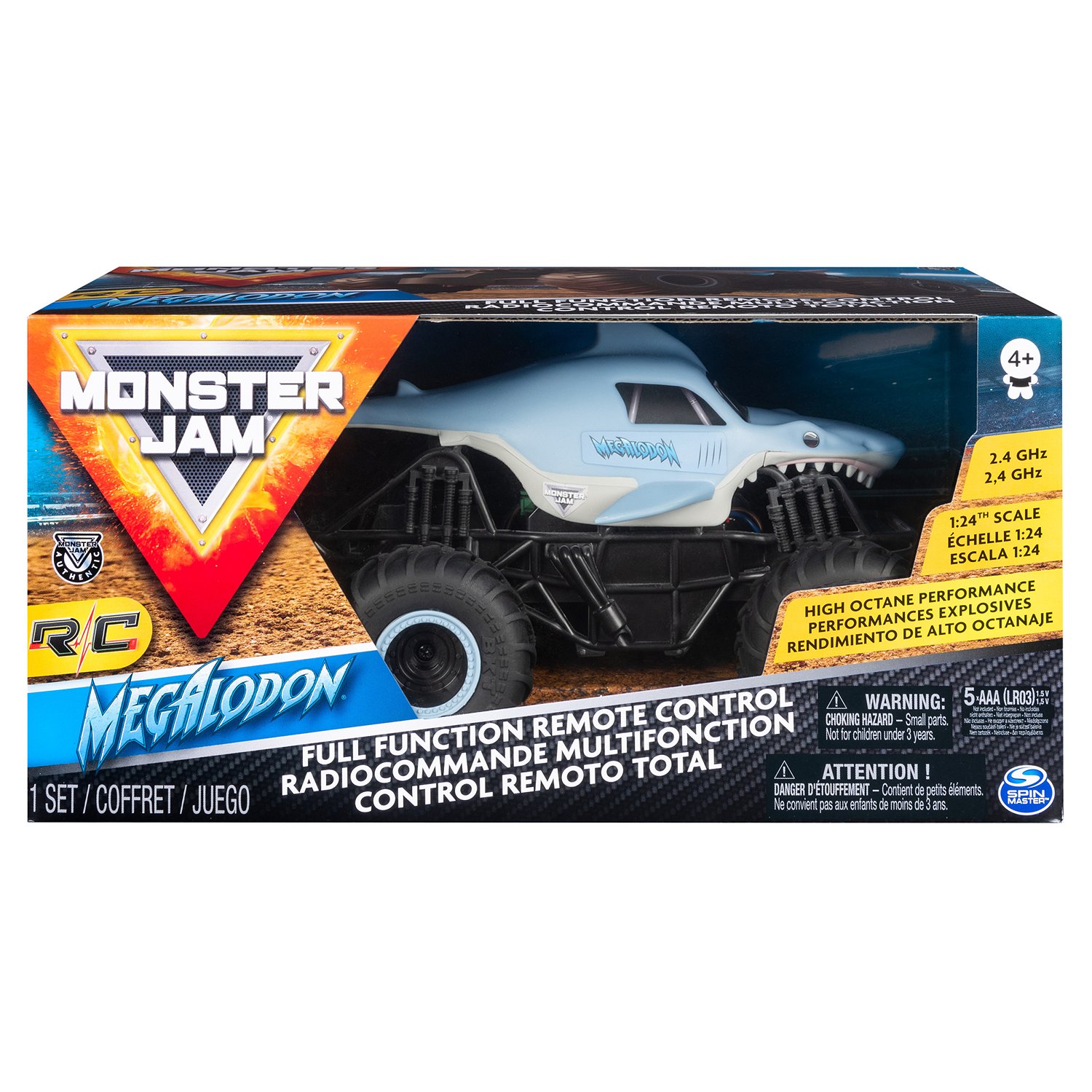 Машинка Monster Jam РУ 1:24 Мегалодон 6044952