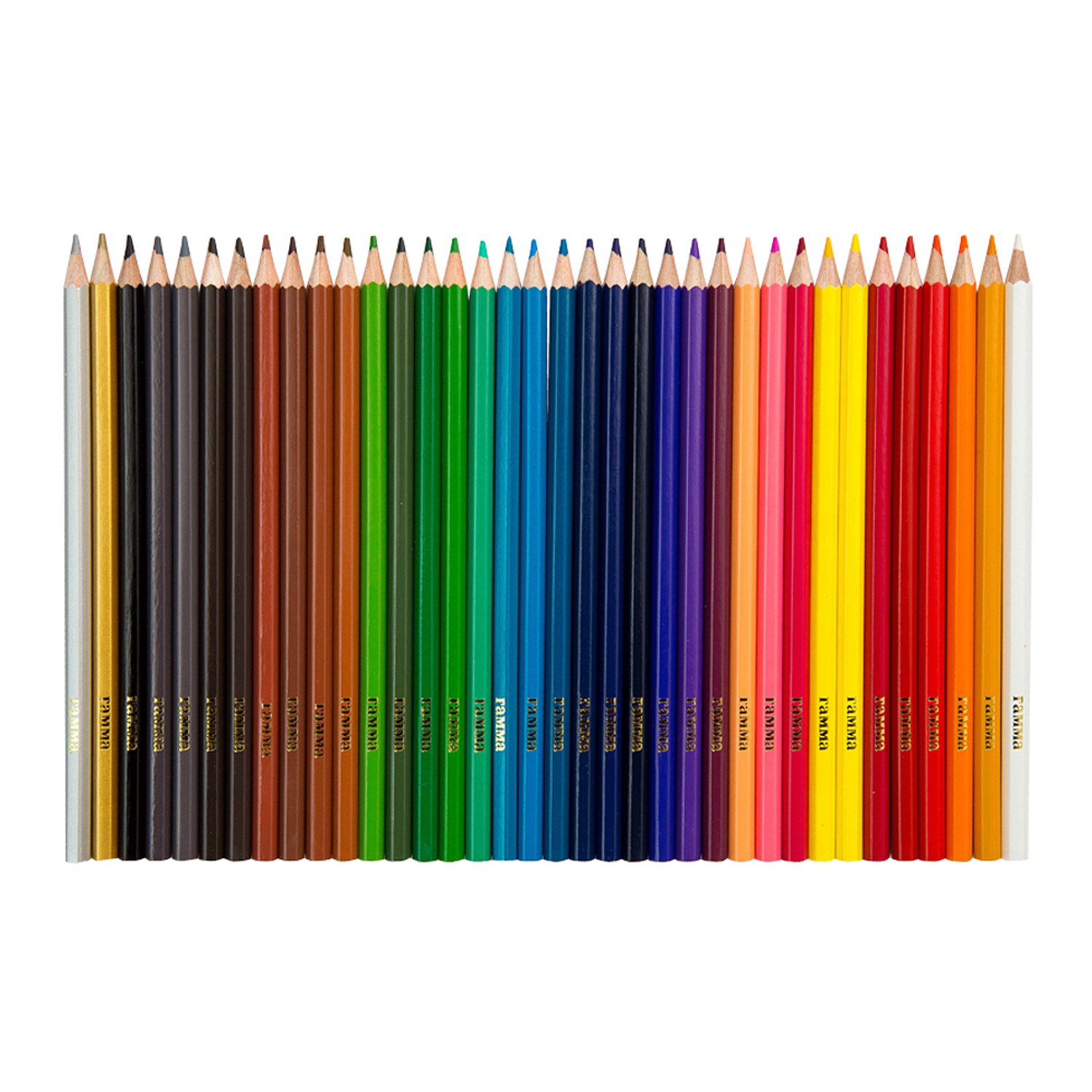 Карандаши цветные ГАММА "Классические", 36 цветов, грифель 3,3 мм, заточенные, шестигранные,металлический пенал, 80220215